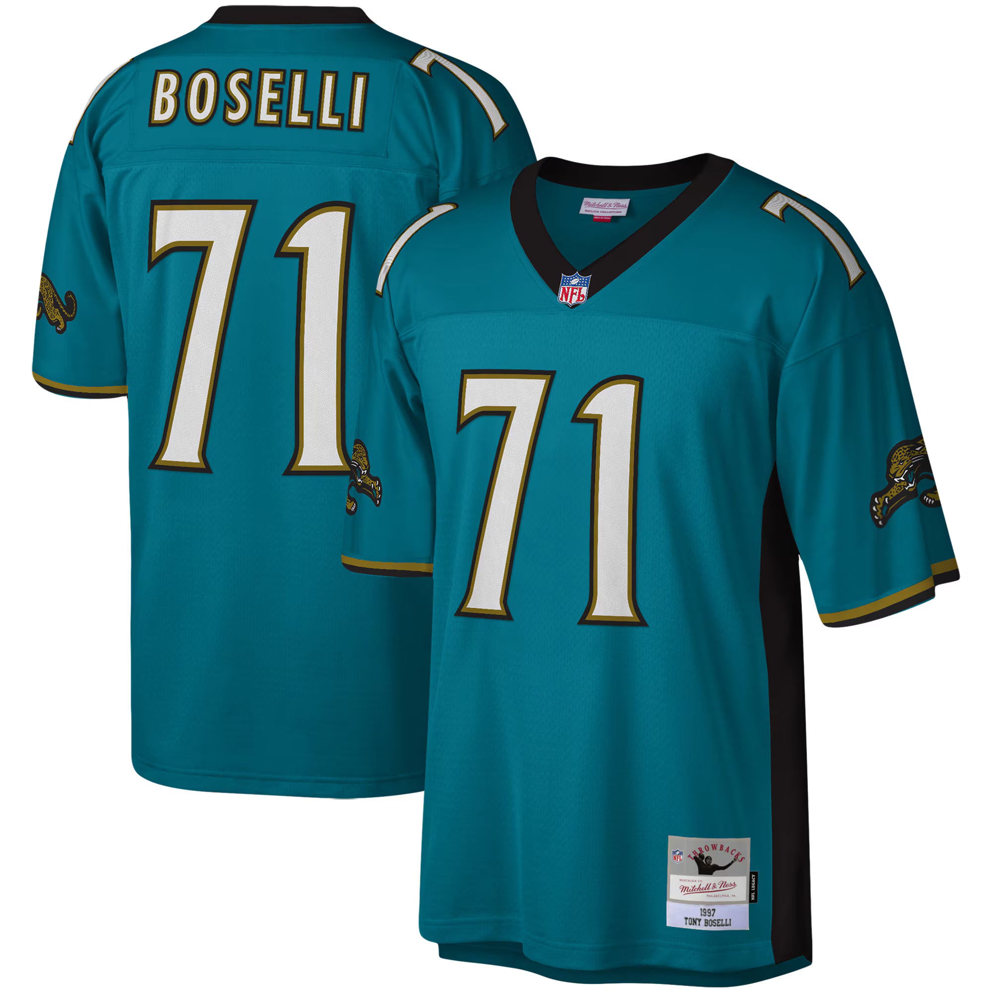 Tony Boselli Jacksonville Jaguars Mitchell &amp; Ness Legacy Replica Jersey - Teal