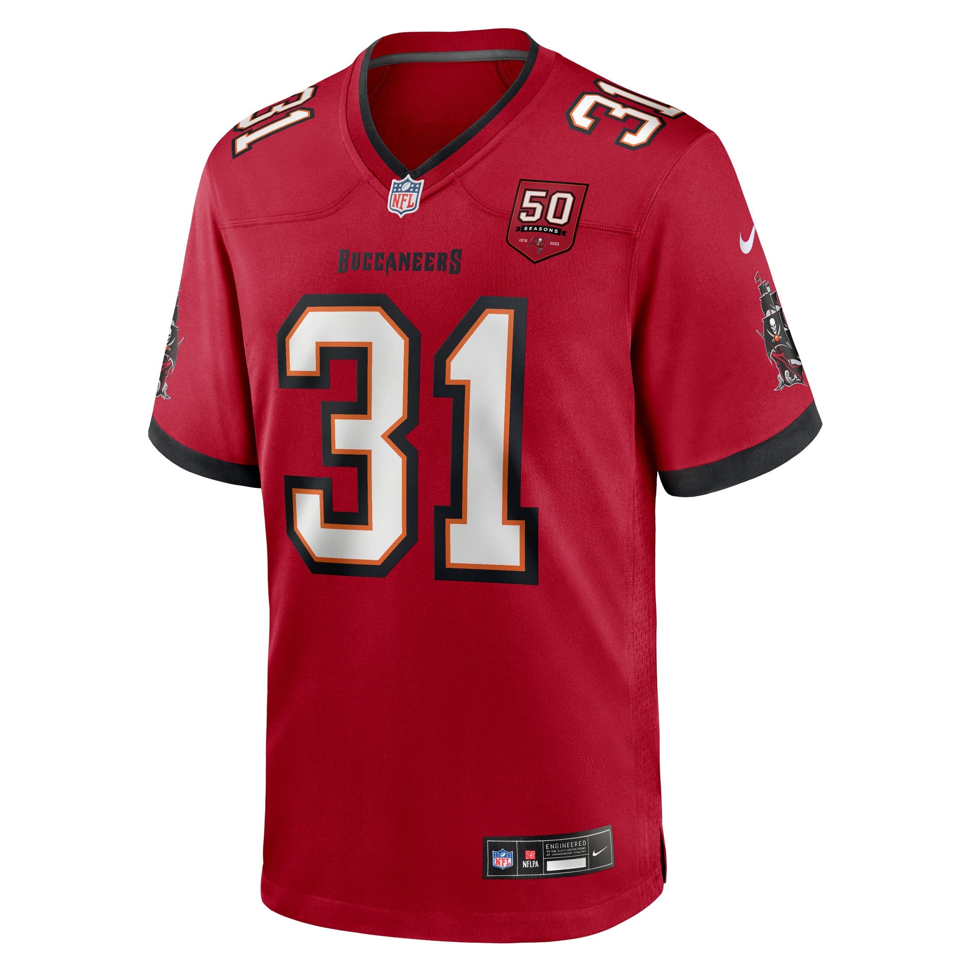 Antoine Winfield Jr. Tampa Bay Buccaneers Nike 50th Season Team Game Jersey - Red