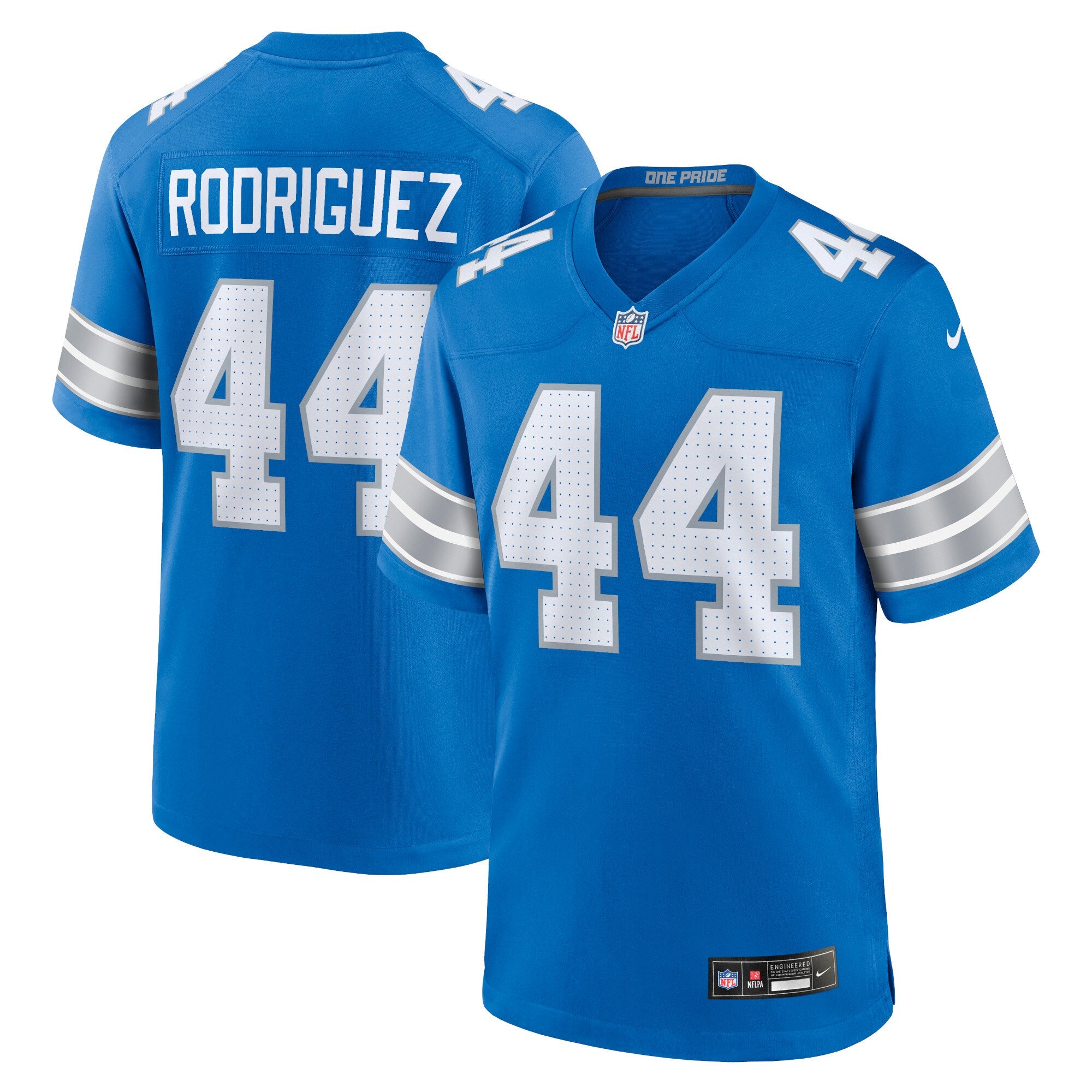 Malcolm Rodriguez Detroit Lions Nike Game Jersey - Blue
