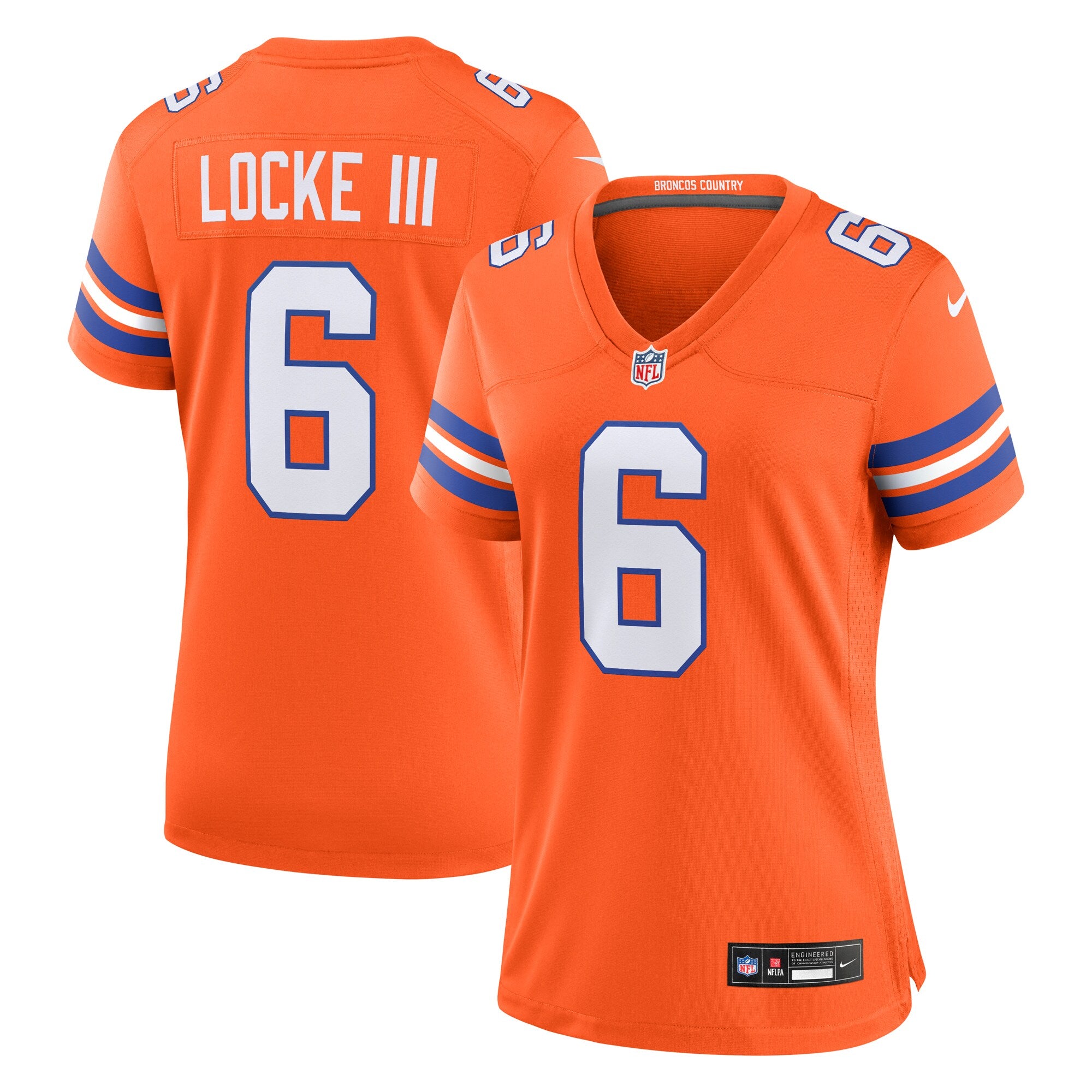 P.J. Locke III Denver Broncos Nike Women's Mile High Collection 1977 Throwback Player Game Jersey - Orange