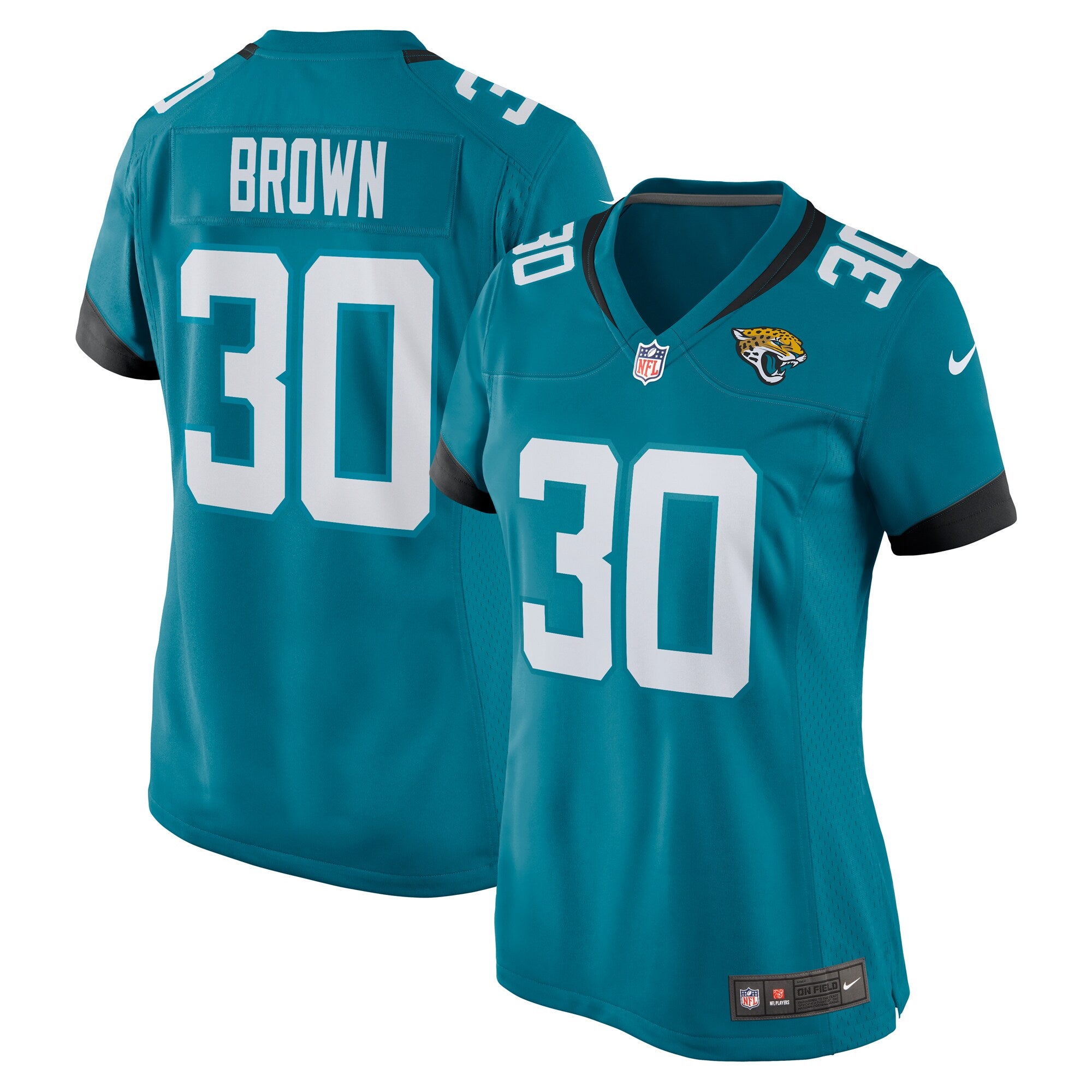 Montaric Brown Jacksonville Jaguars Nike Women's Game Player Jersey - Teal