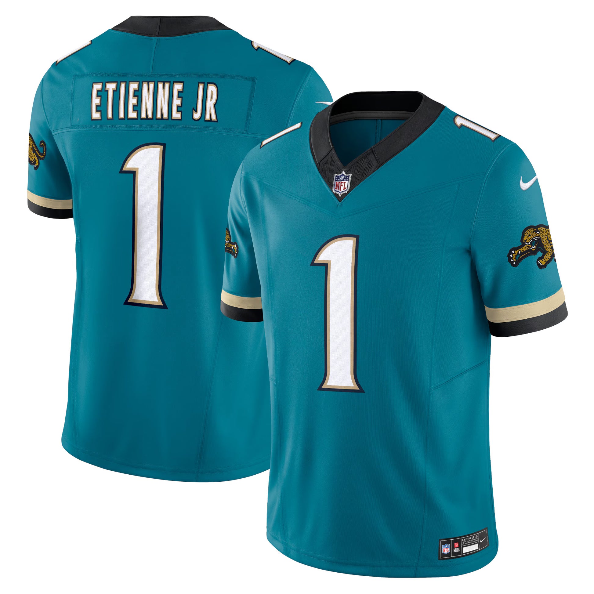 Travis Etienne Jacksonville Jaguars Nike Prowler Throwback Vapor F.U.S.E. Limited Jersey - Teal