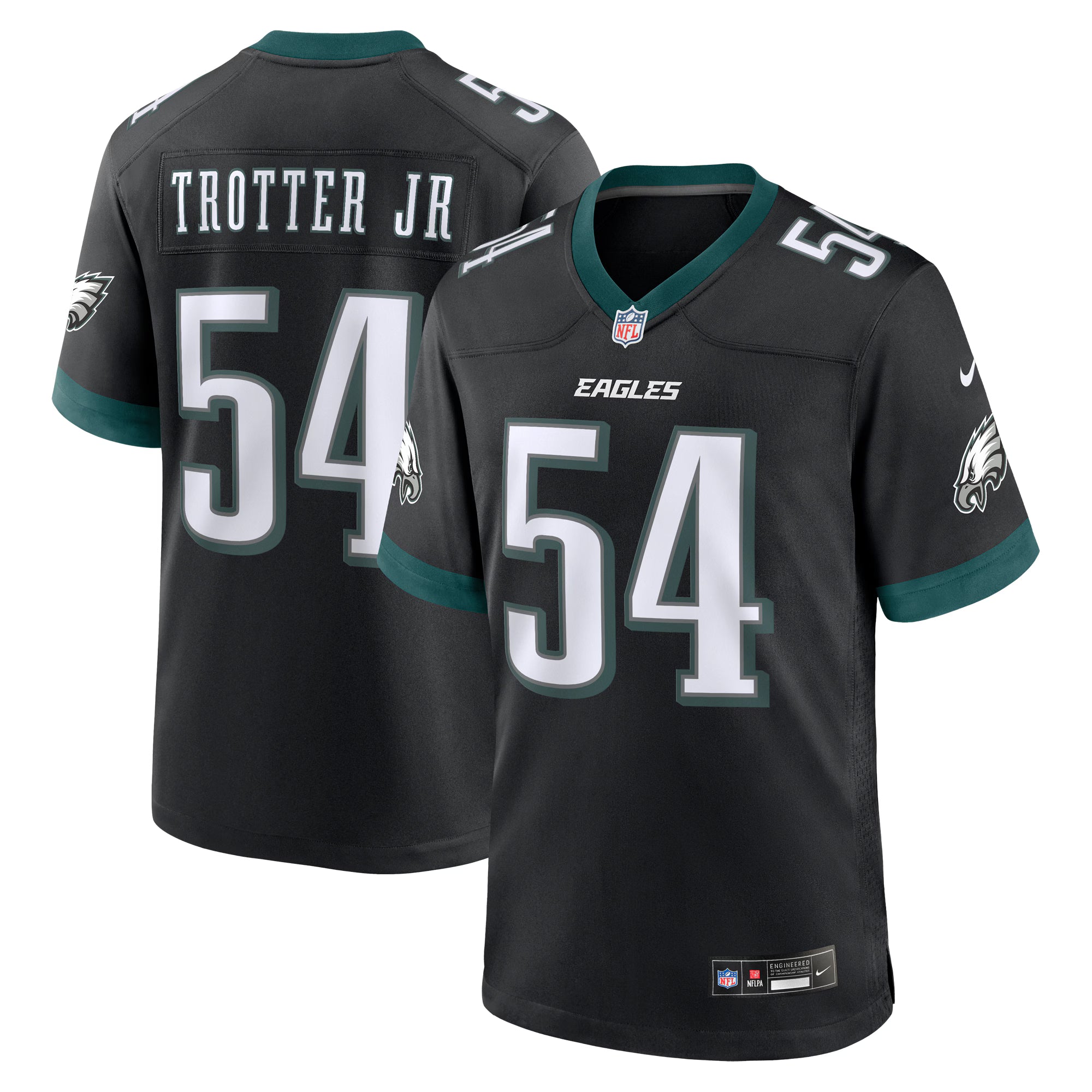 Jeremiah Trotter Jr. Philadelphia Eagles Nike Alternate Game Jersey - Black
