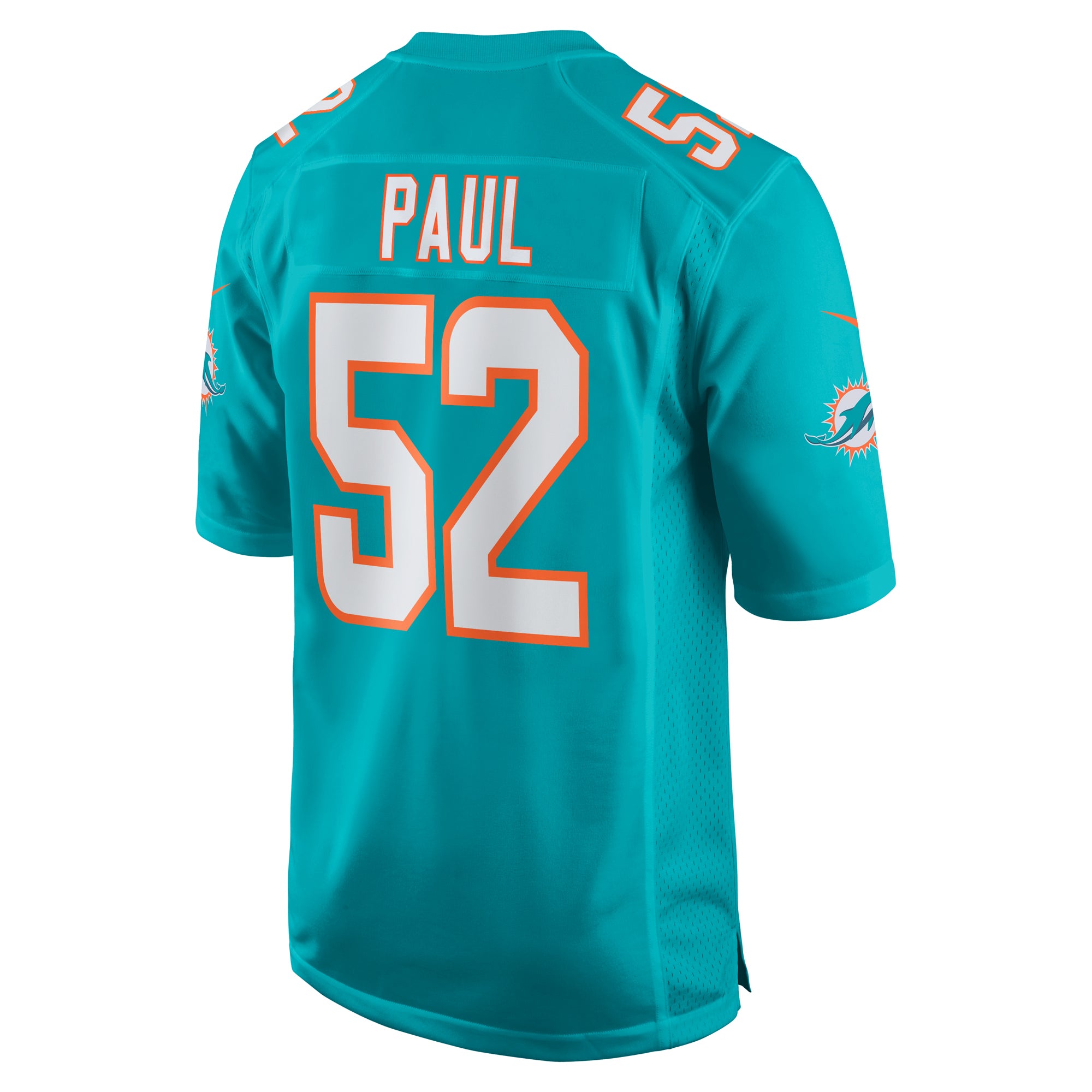 Patrick Paul Miami Dolphins Nike  Game Jersey -  Aqua