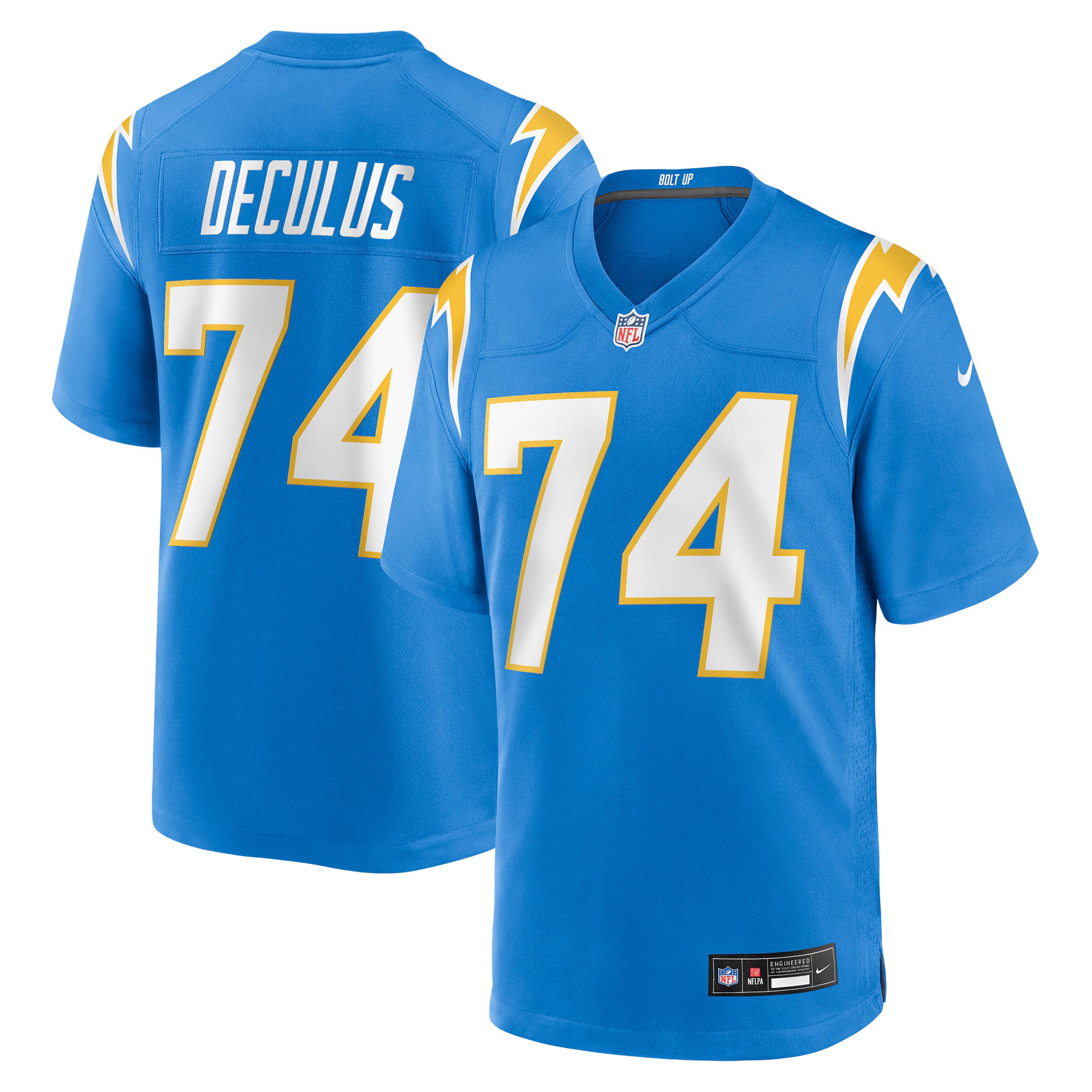 Austin Deculus Los Angeles Chargers Nike Team Game Jersey -  Powder Blue