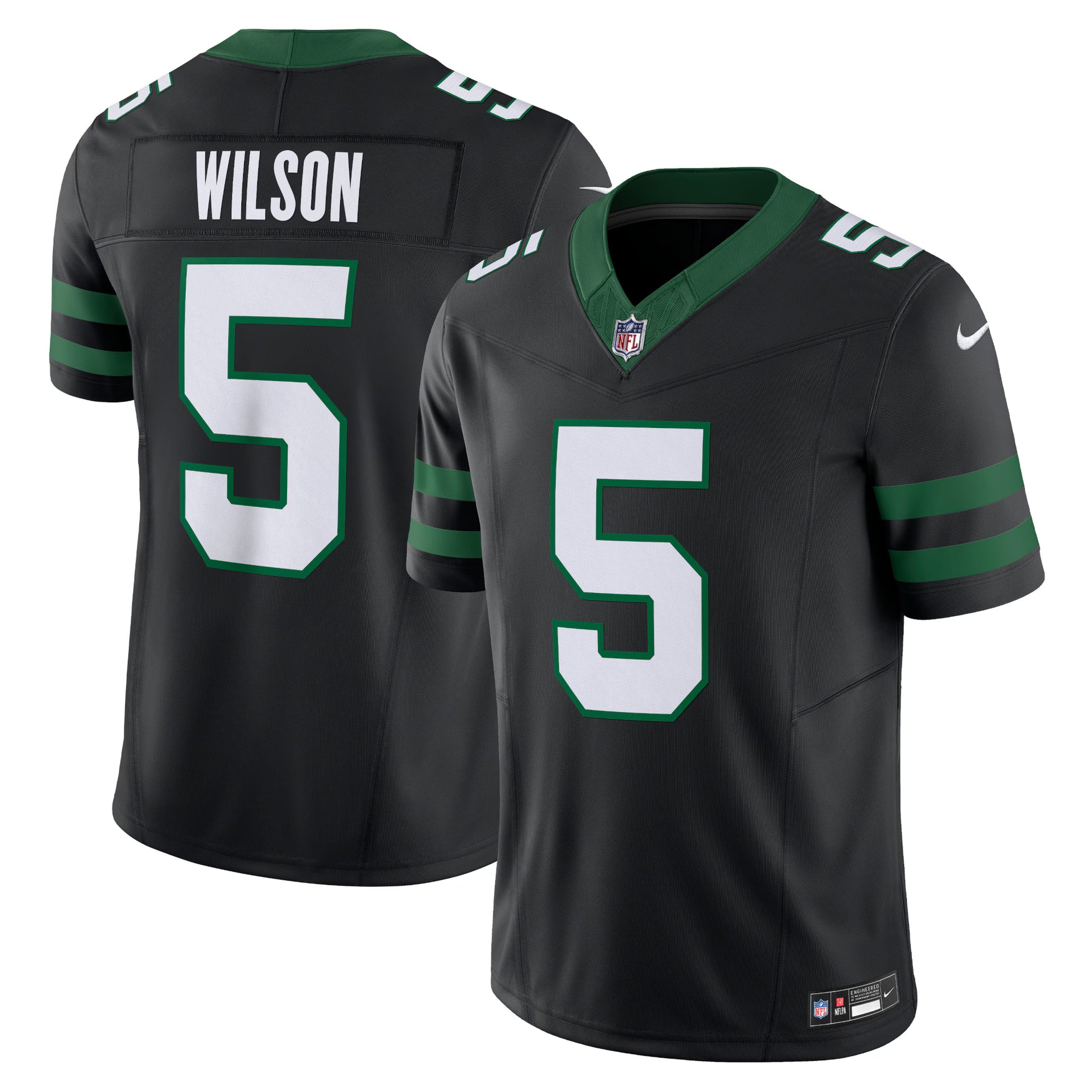 Garrett Wilson New York Jets Nike Alternate Vapor F.U.S.E. Limited Jersey  - Legacy Black