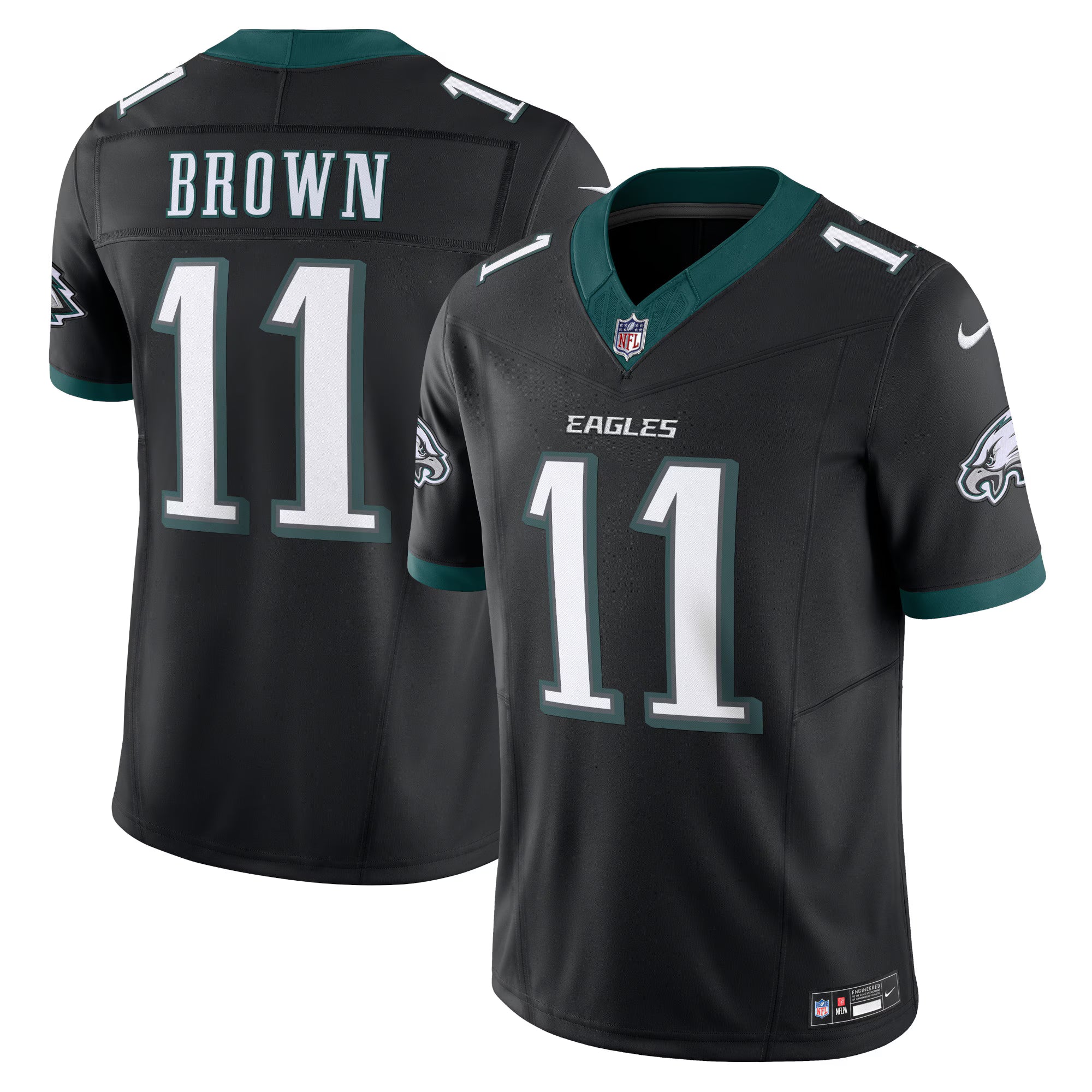 A.J. Brown Philadelphia Eagles Nike Alternate Vapor F.U.S.E. Limited Jersey - Black