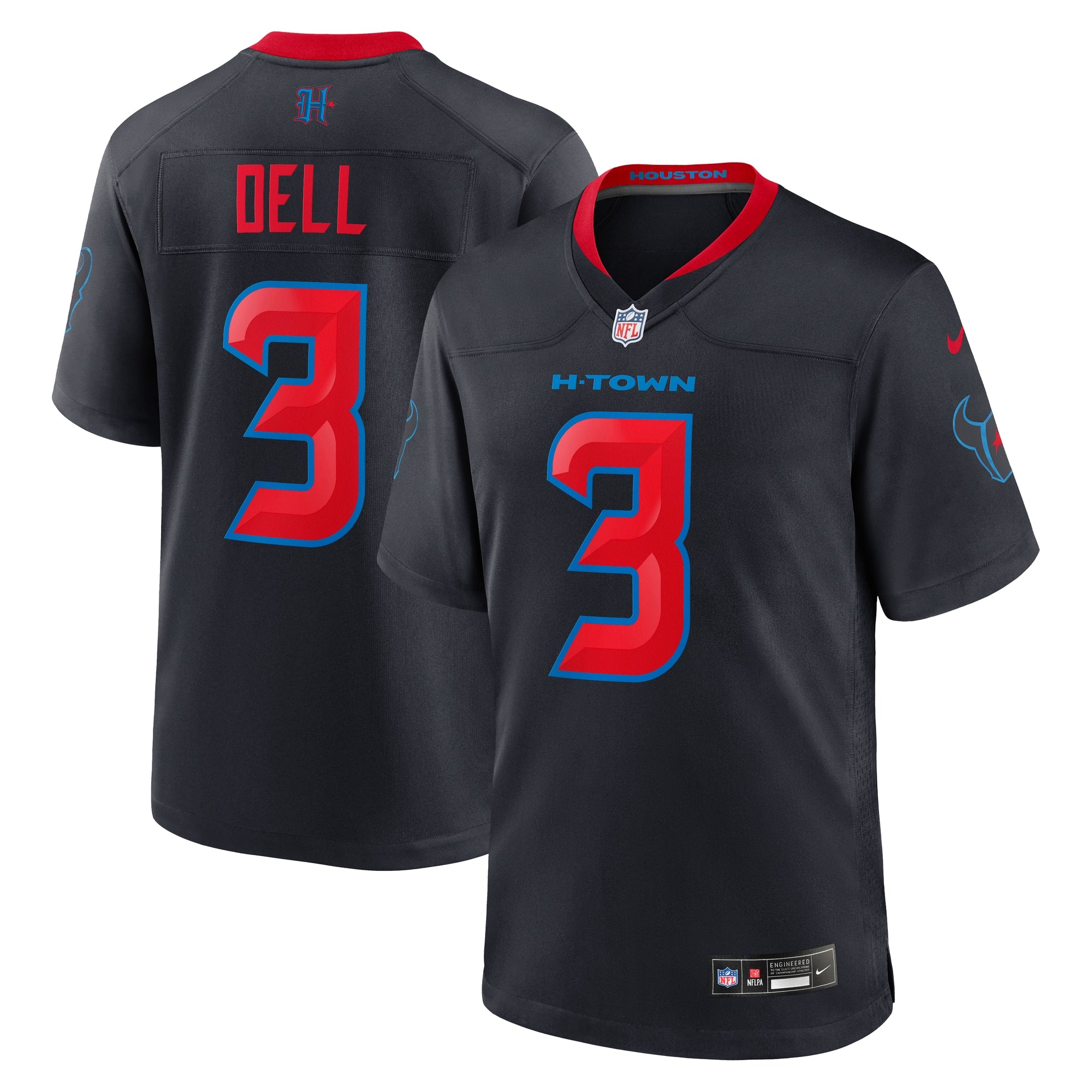 Tank Dell Houston Texans Nike 2nd Alternate Game Jersey -  Navy