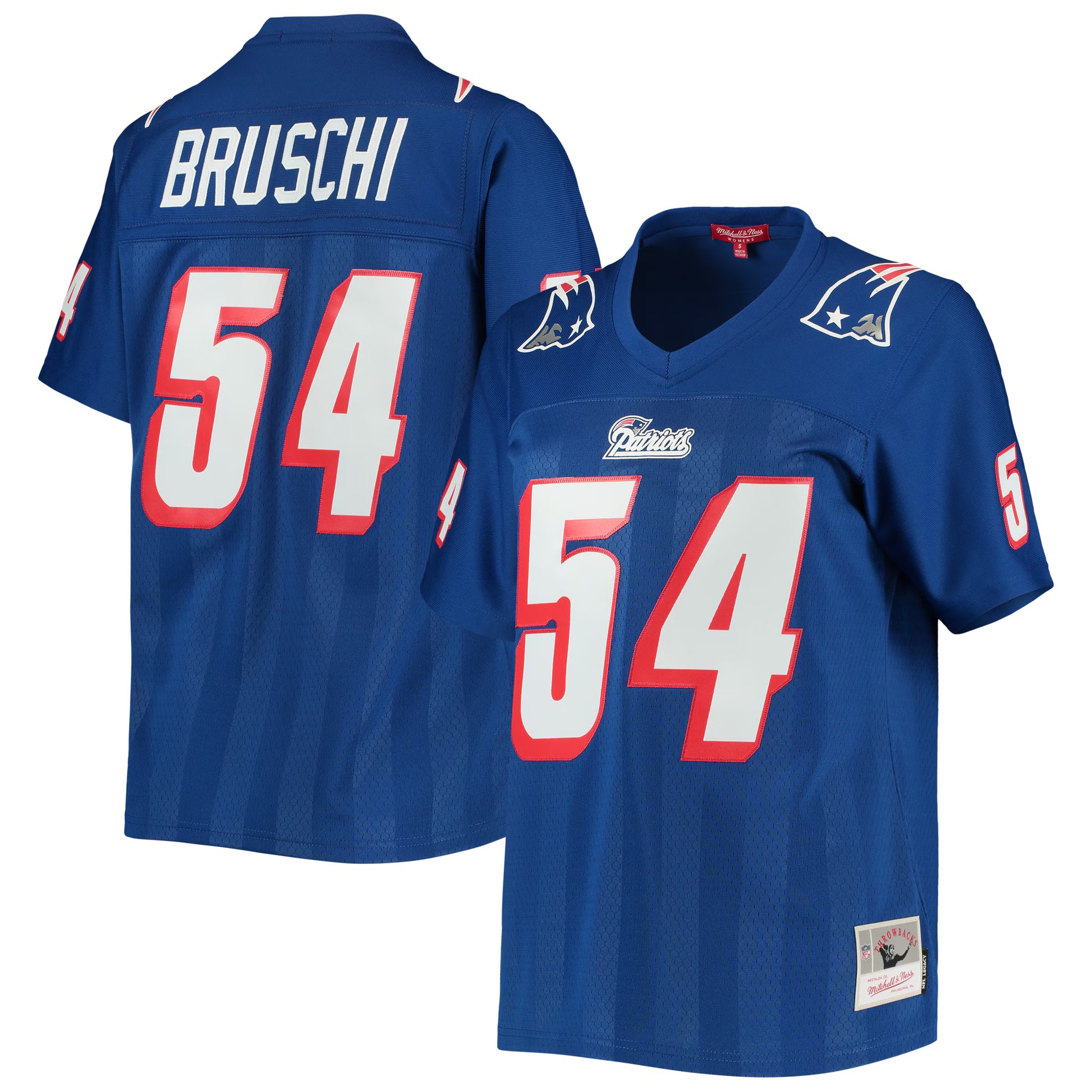 Tedy Bruschi New England Patriots Mitchell &amp; Ness Women's Legacy Replica Player Jersey - Royal