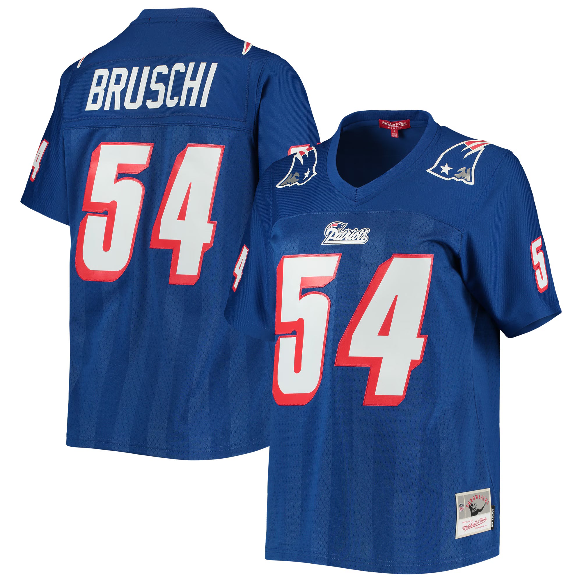 Tedy Bruschi New England Patriots Mitchell &amp; Ness Women's Legacy Replica Player Jersey - Royal