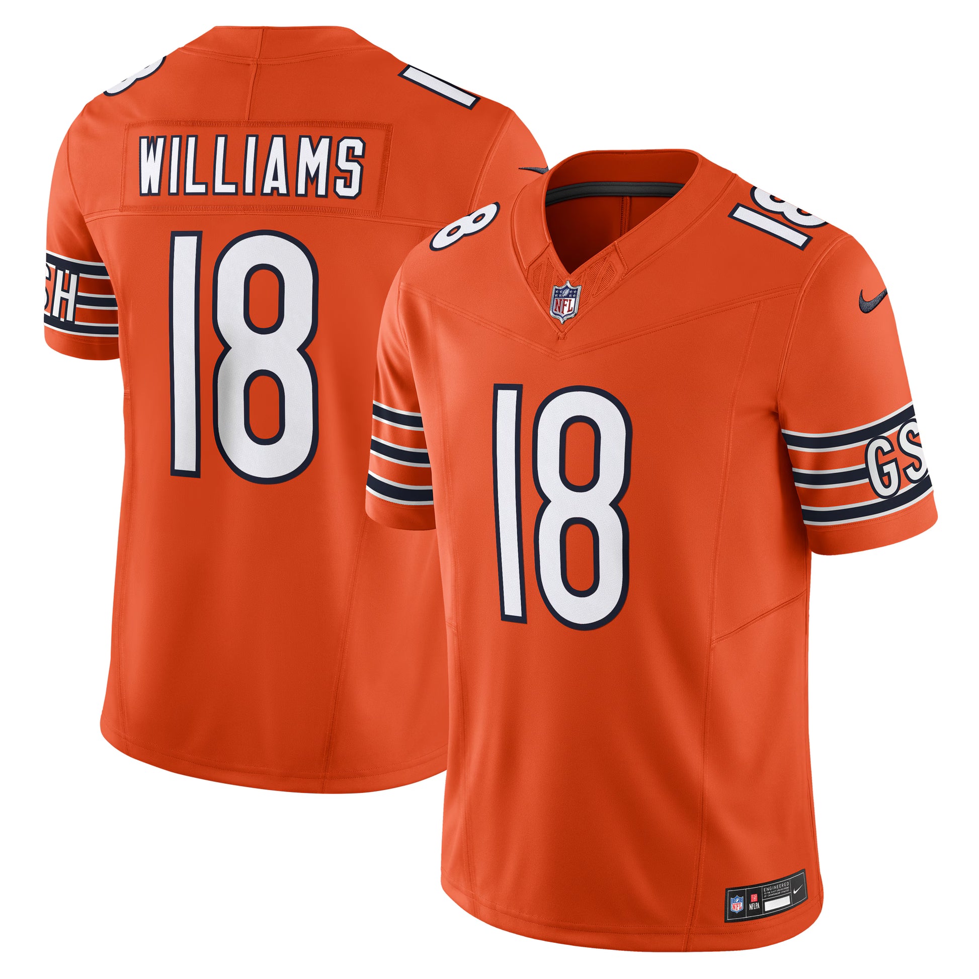 Caleb Williams Chicago Bears Nike Vapor F.U.S.E. Limited Jersey - Orange