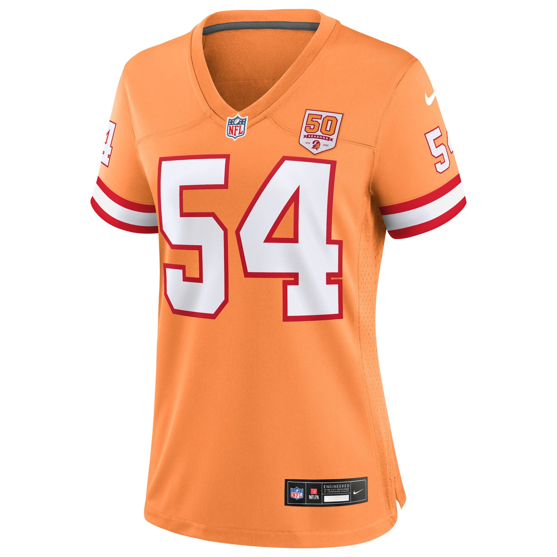 Lavonte David  Tampa Bay Buccaneers Nike Women's 50th Season Game Jersey - Creamsicle
