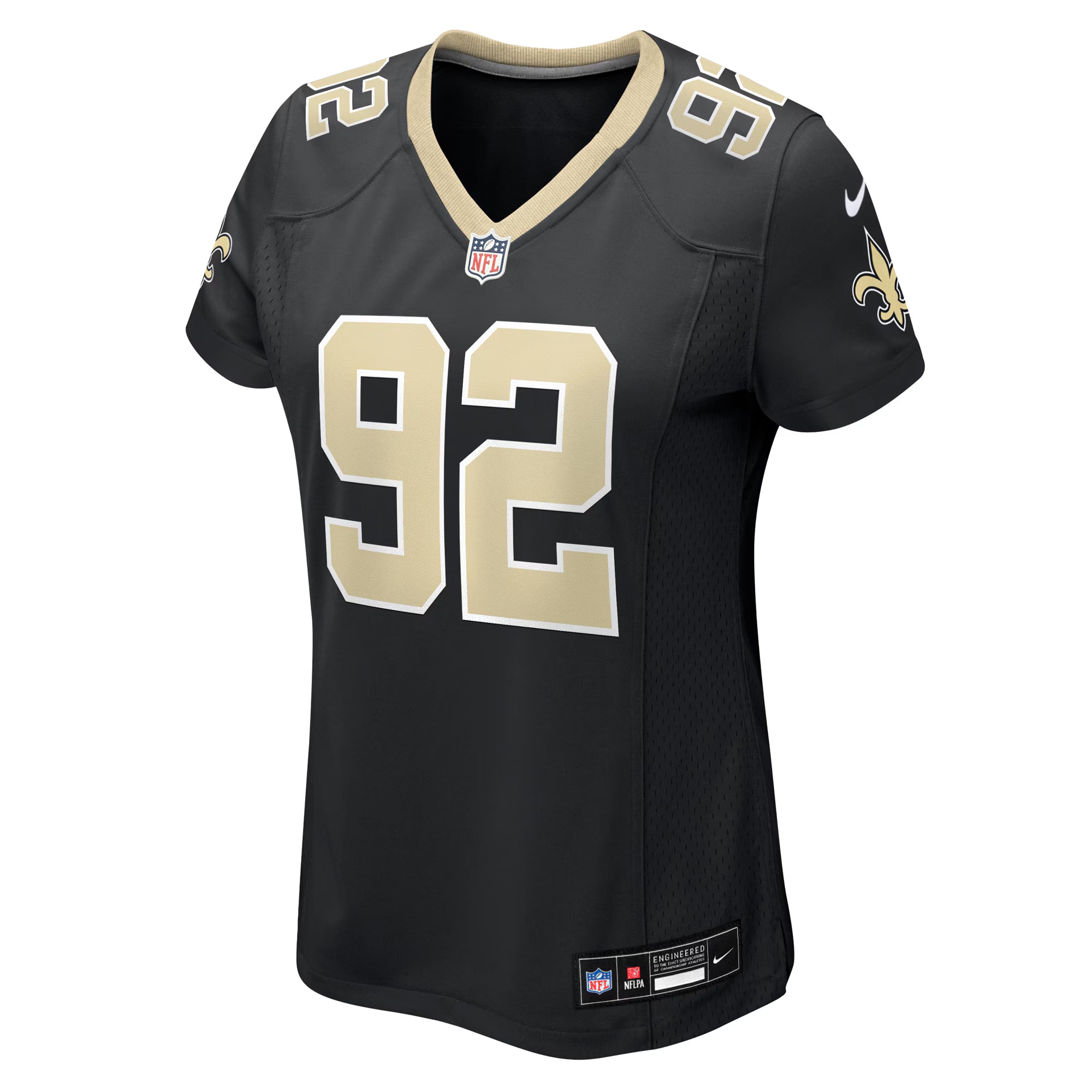 Davon Godchaux New Orleans Saints Nike Women's Team Game Jersey -  Black