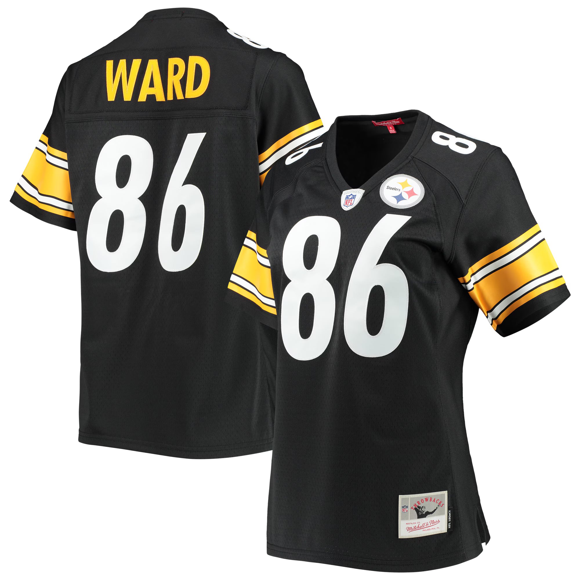 Hines Ward Pittsburgh Steelers Mitchell &amp; Ness Women's Legacy Replica Player Jersey - Black
