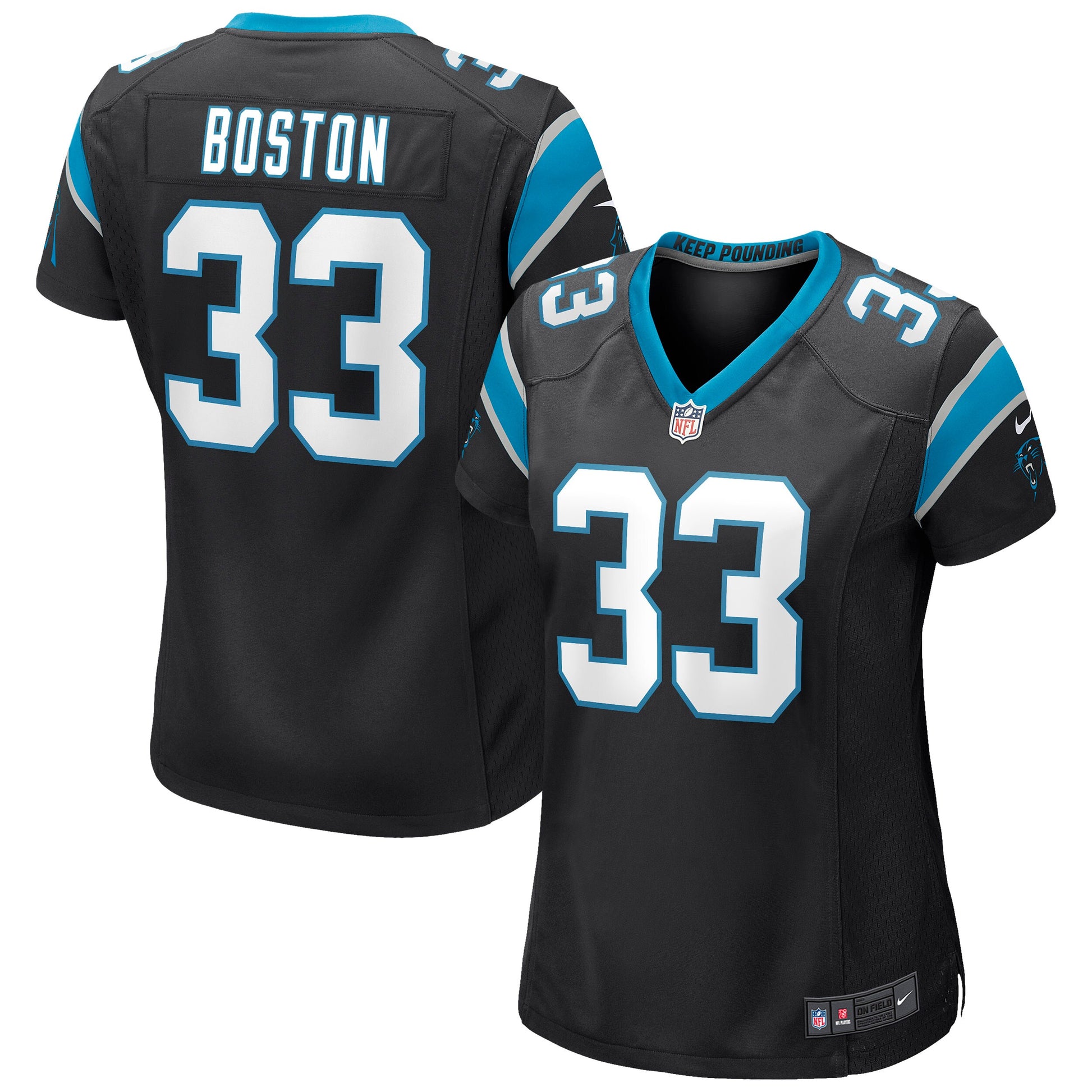 Tre Boston Carolina Panthers Nike Women's Game Jersey - Black