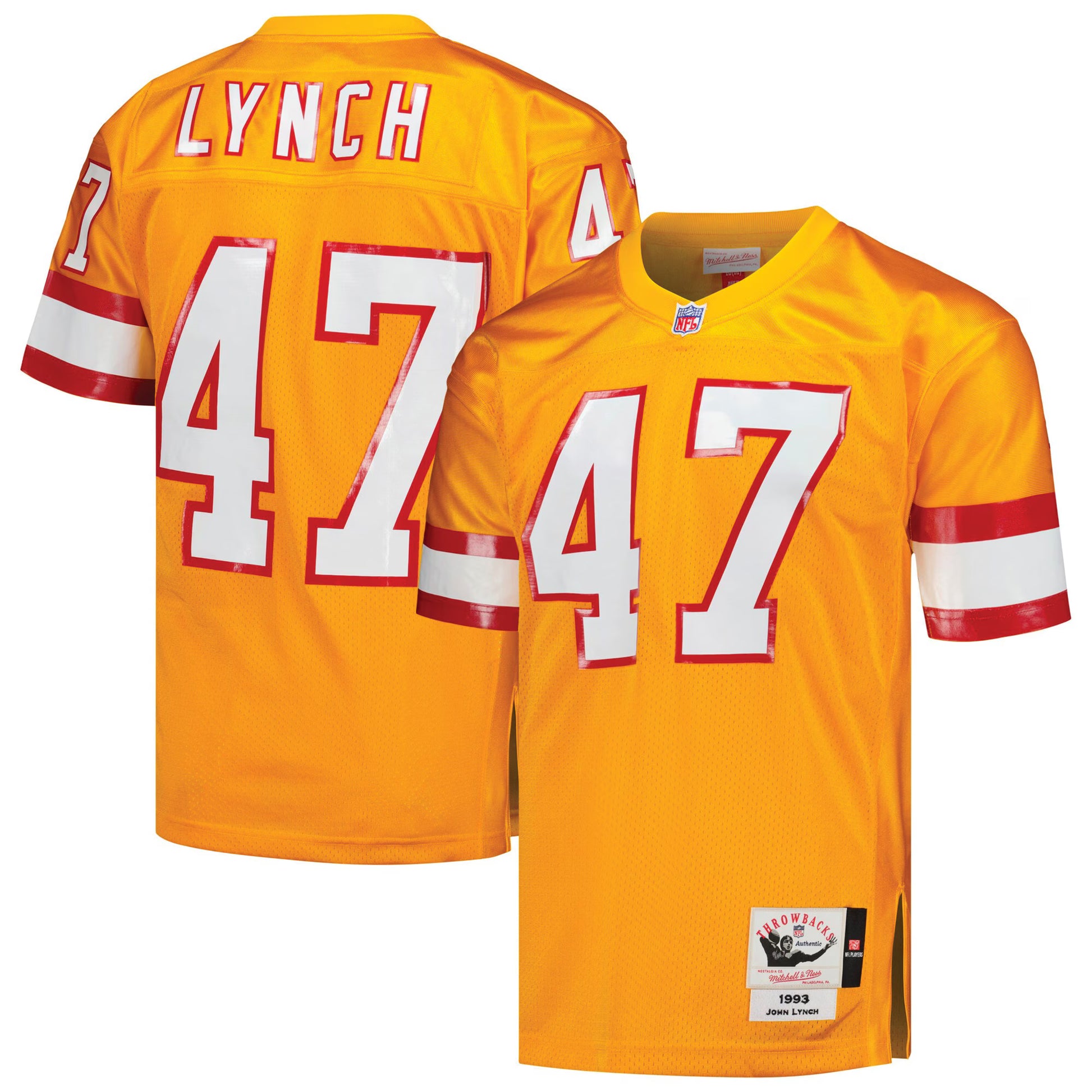 John Lynch Tampa Bay Buccaneers 1993 Mitchell &amp; Ness Authentic Throwback Retired Player Jersey - Orange