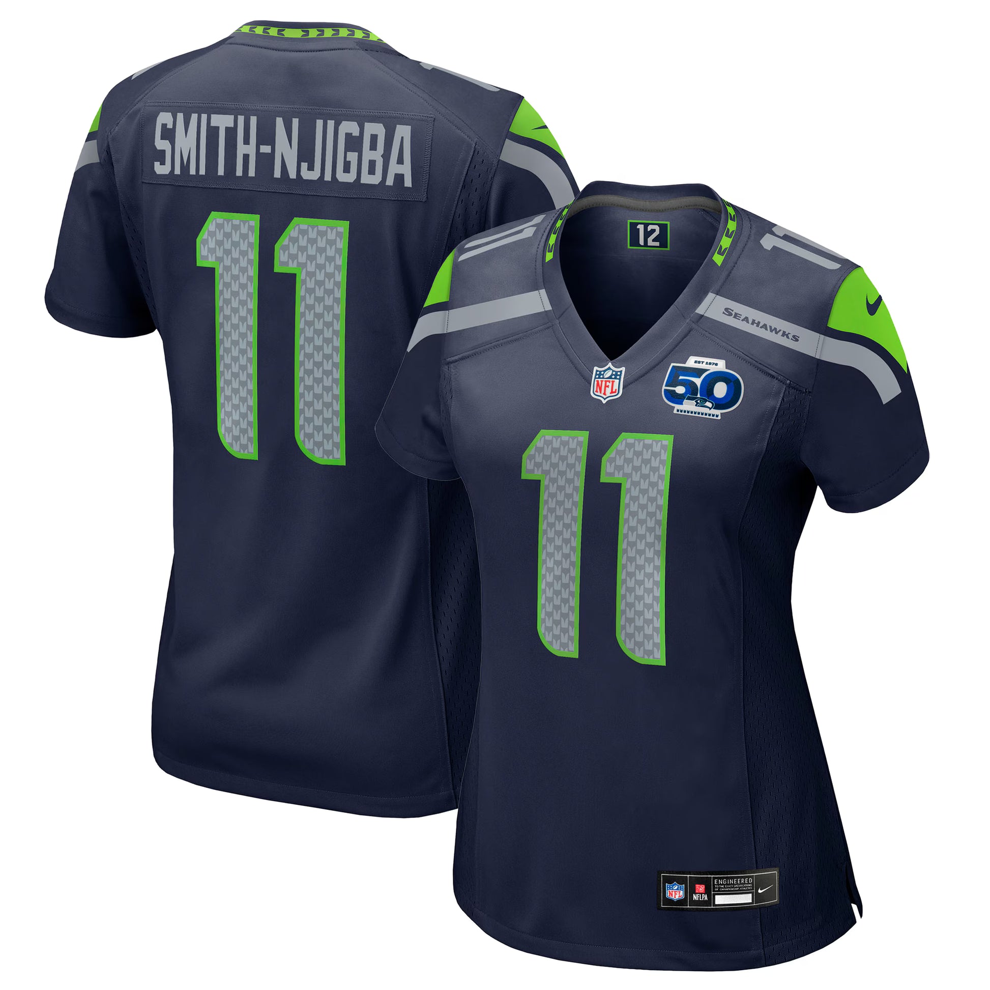 Jaxon Smith-Njigba Seattle Seahawks Nike Women's Team 50th Season Game Jersey - College Navy