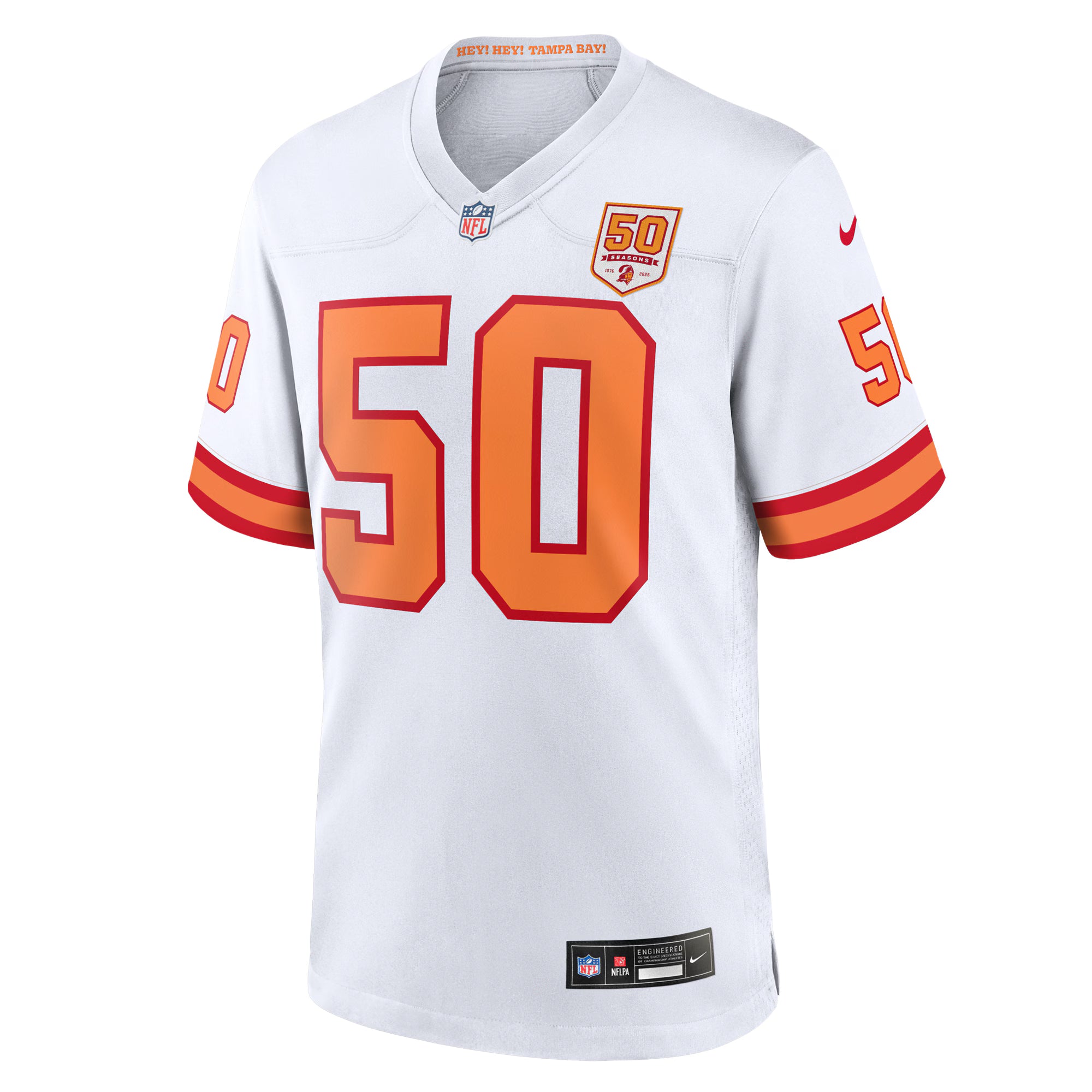 Vita Vea '76 Tampa Bay Buccaneers Nike 50th Season Game Jersey - White