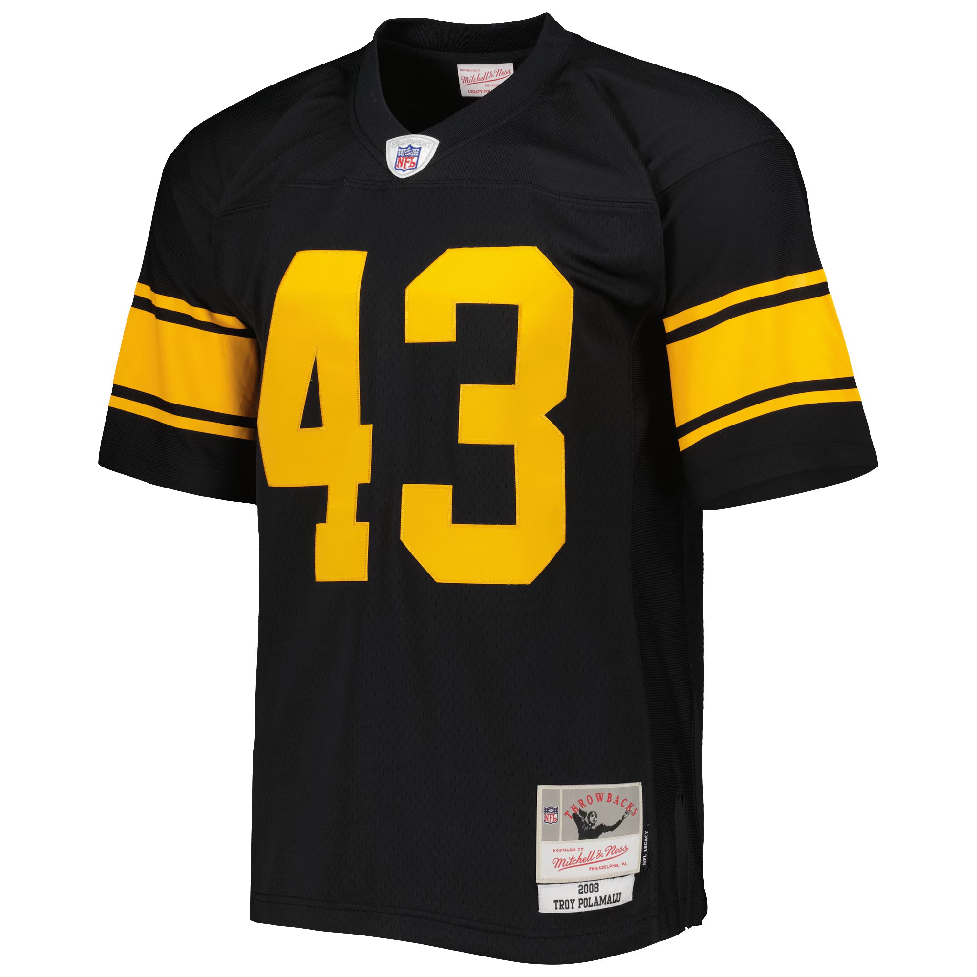 Troy Polamalu Pittsburgh Steelers Mitchell &amp; Ness Legacy Replica Jersey - Black