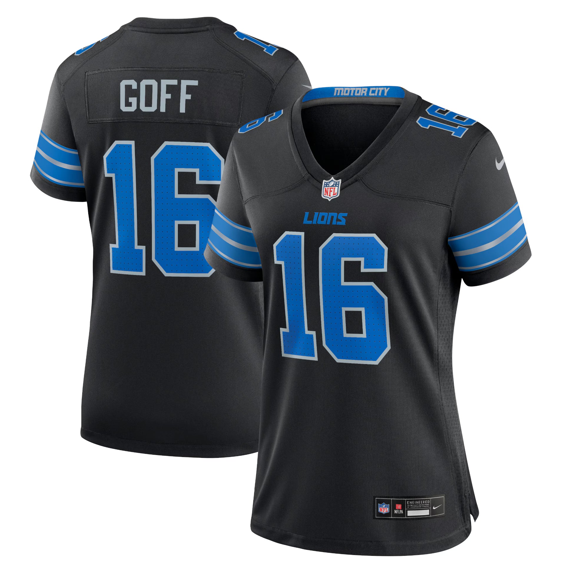 Jared Goff Detroit Lions Nike Women's 2nd Alternate Game Jersey - Black