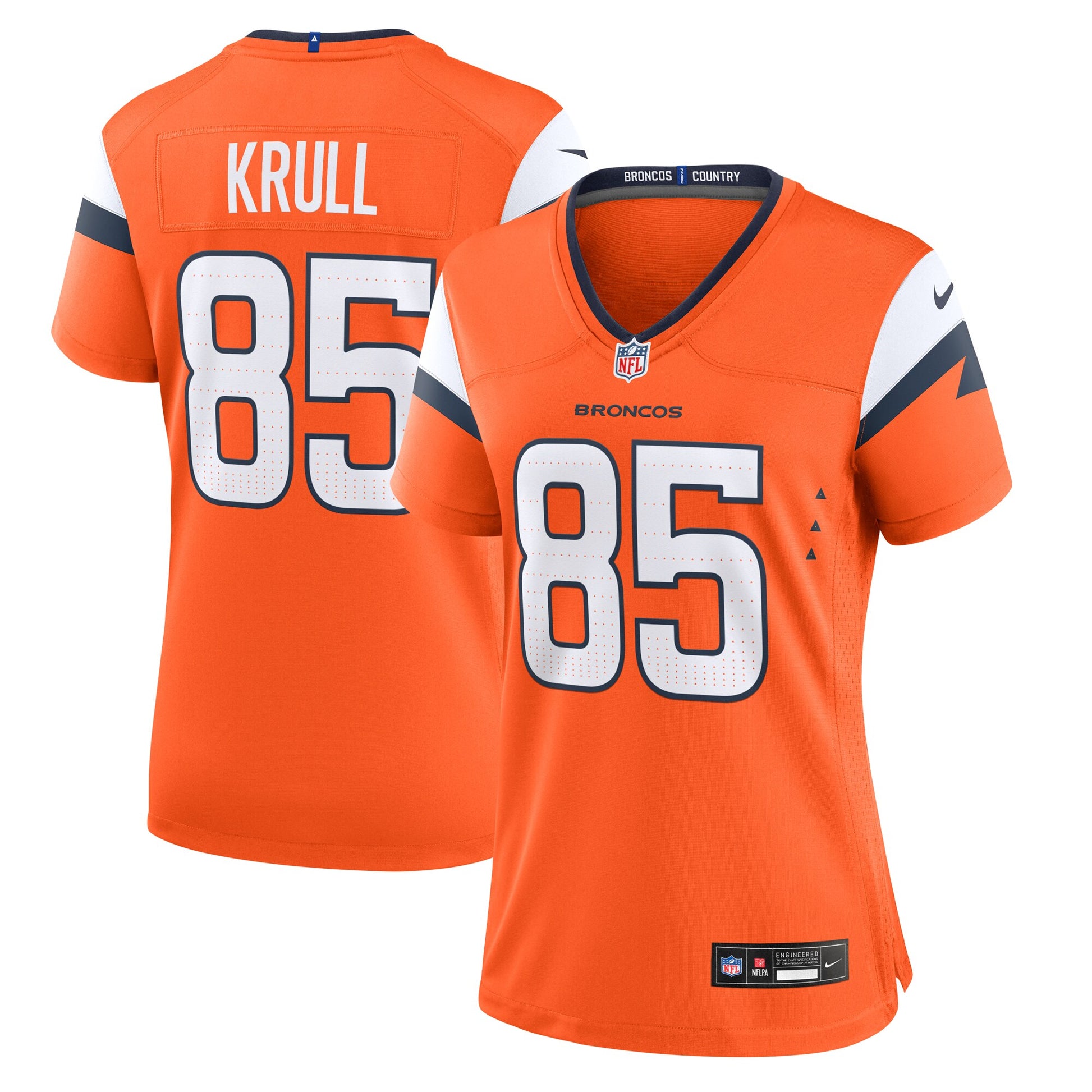 Lucas Krull Denver Broncos Nike Women's Team Game Jersey -  Orange