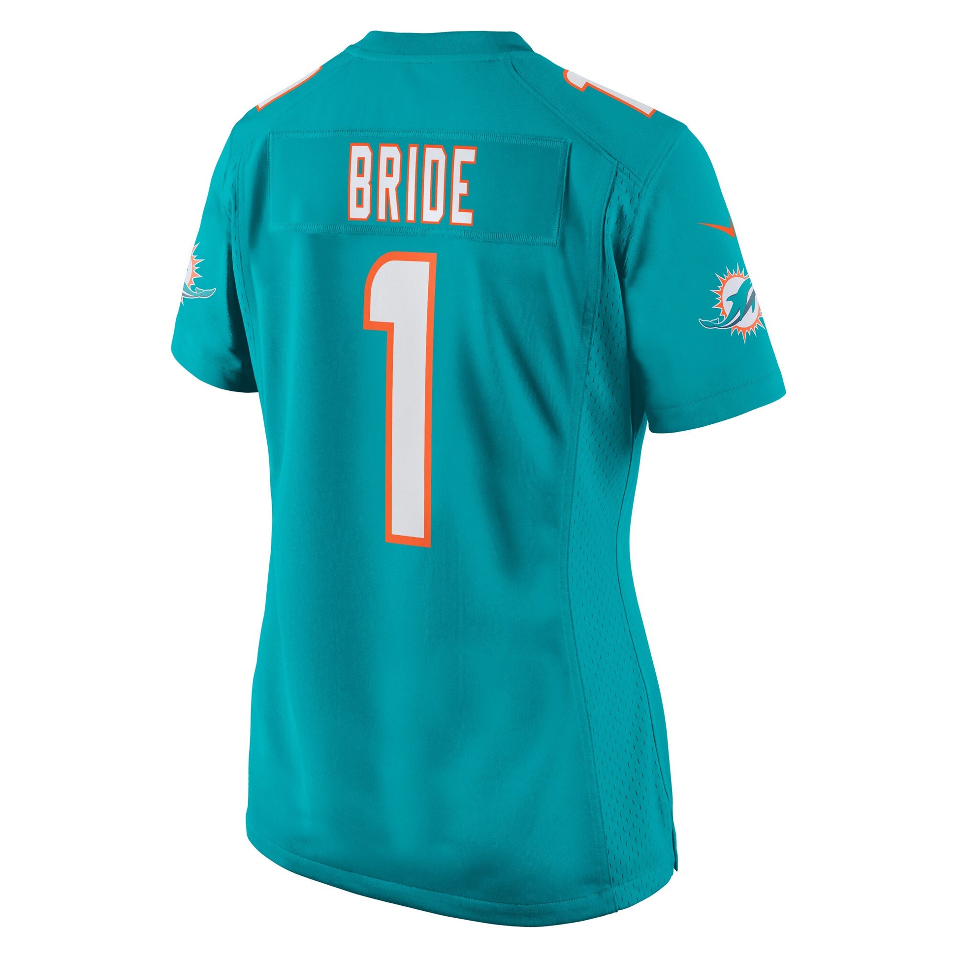 Number 1 Bride Miami Dolphins Nike Women's Game Jersey - Aqua