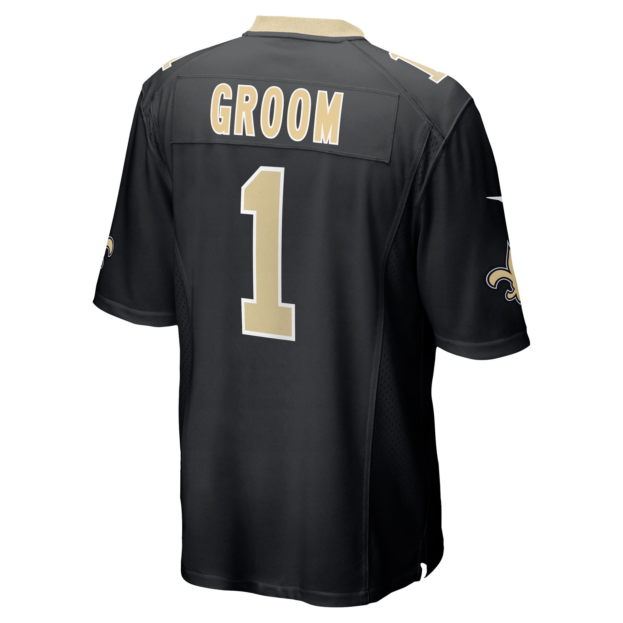 Number 1 Groom New Orleans Saints Nike Game Jersey - Black
