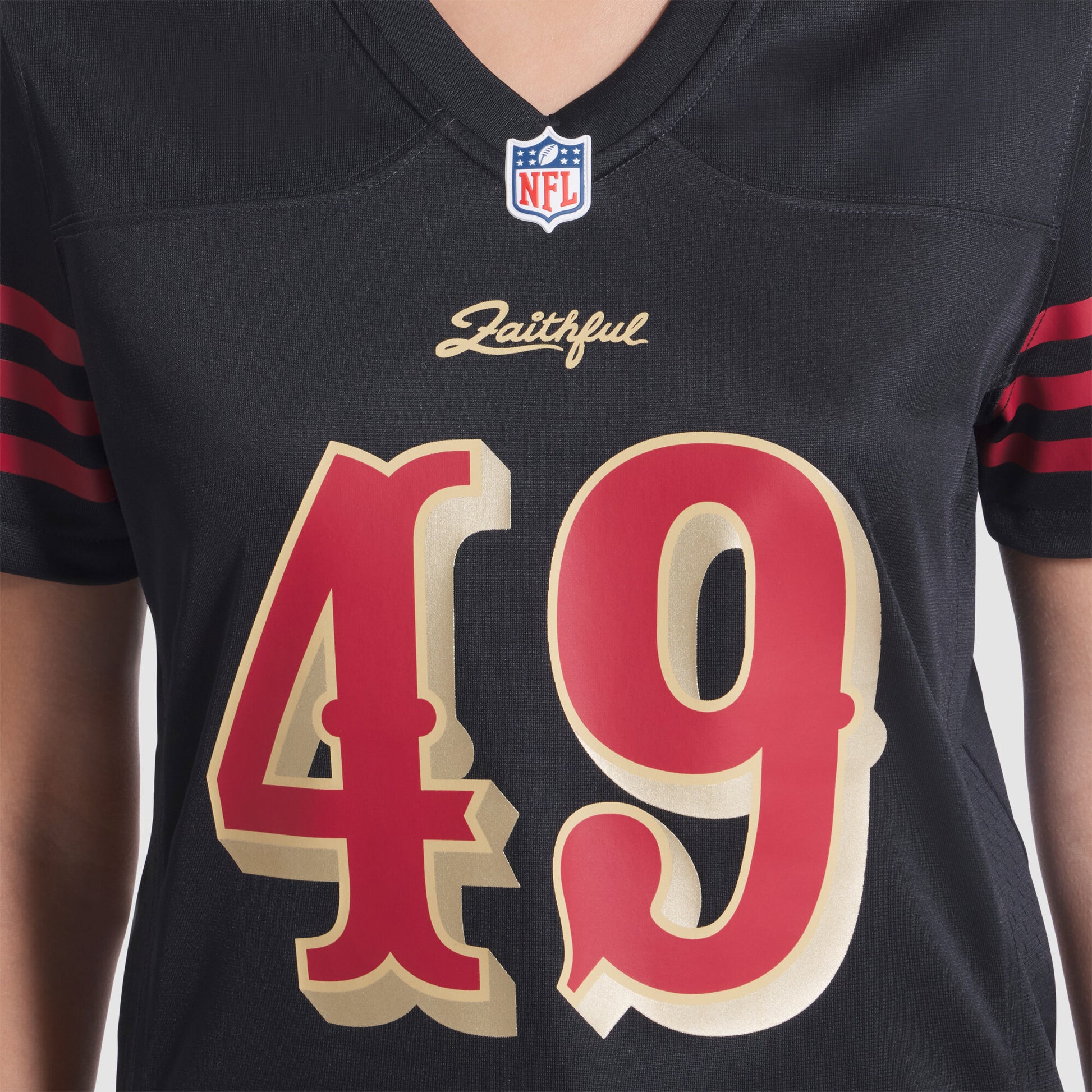 The Faithful San Francisco 49ers Nike Women's 2025 Rivalries Collection Game Jersey - Black