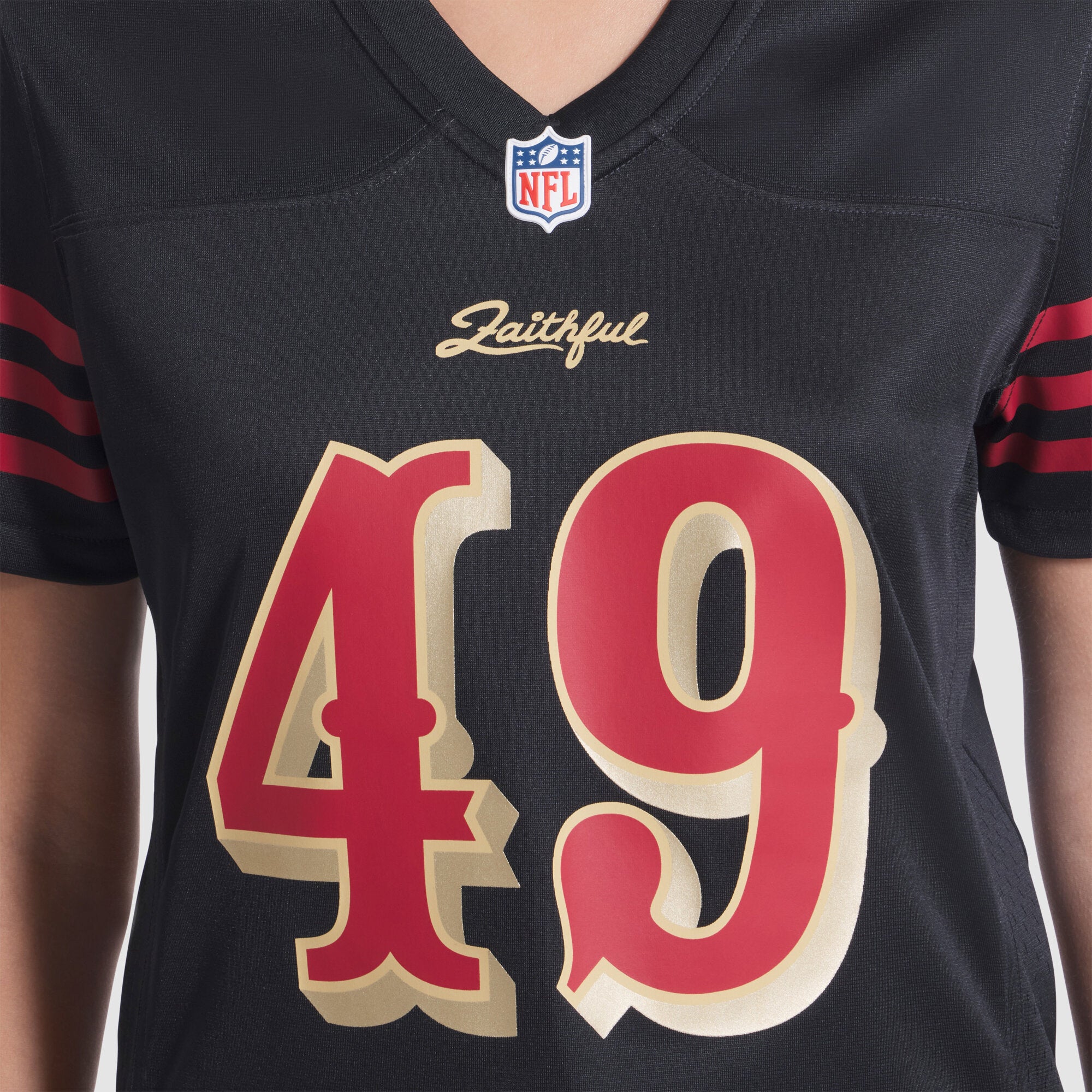 The Faithful San Francisco 49ers Nike Women's 2025 Rivalries Collection Game Jersey - Black