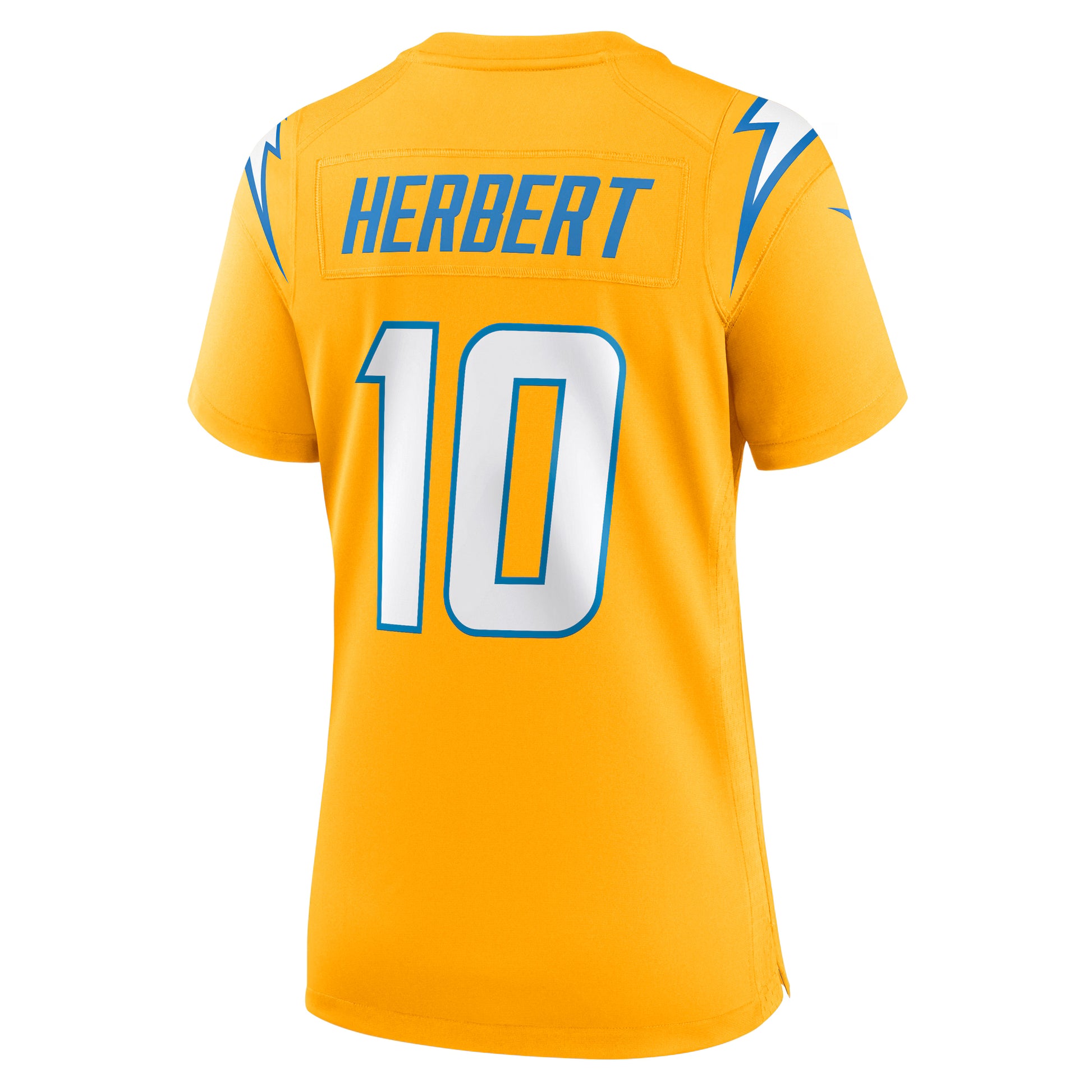 Justin Herbert Los Angeles Chargers Nike Women's Alternate Charger Power Game Jersey - Gold