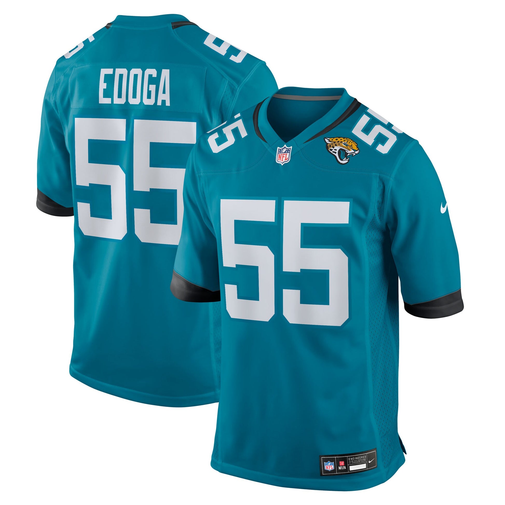 Chuma Edoga Jacksonville Jaguars Nike Team Game Jersey -  Teal