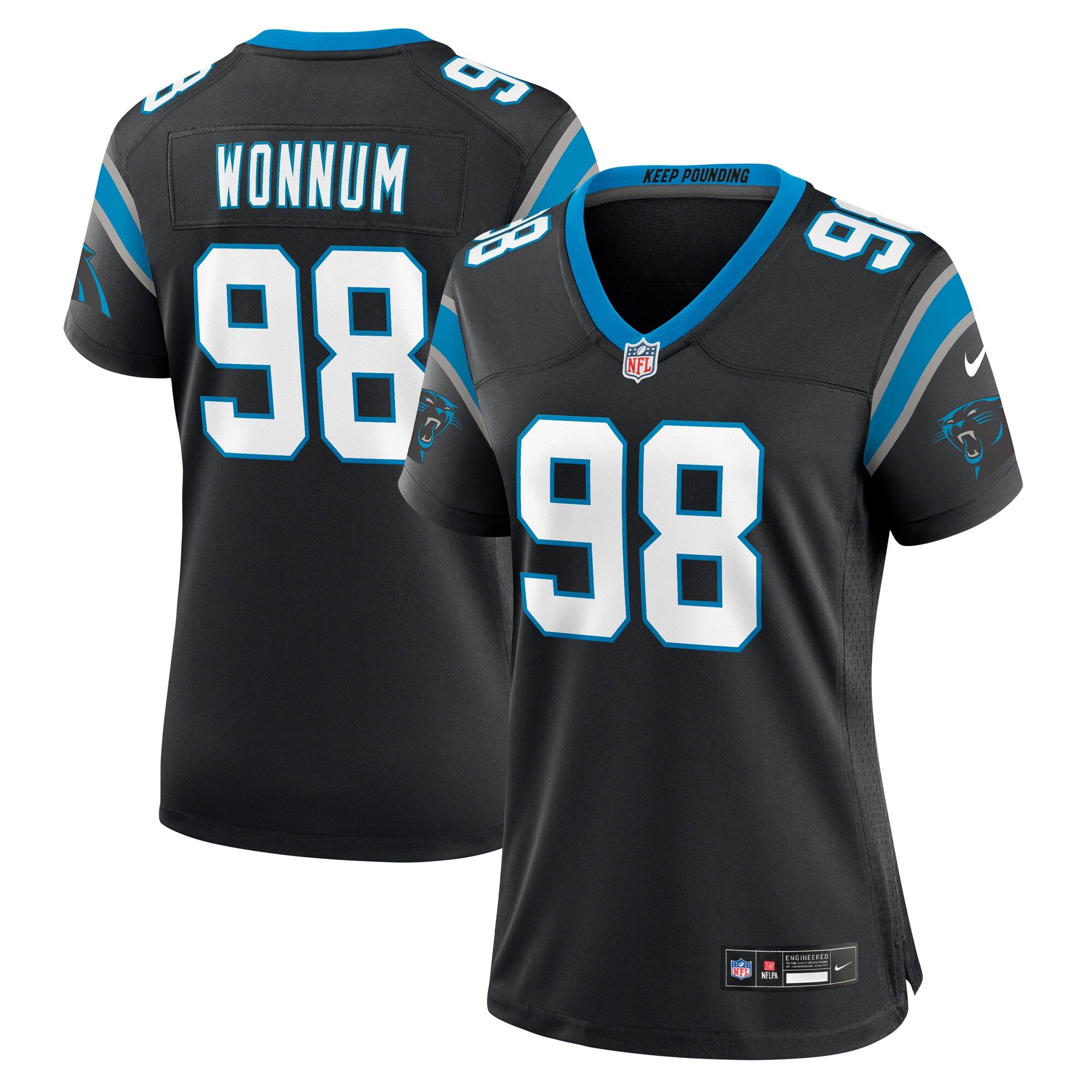 D.J. Wonnum Carolina Panthers Nike Women's  Game Jersey -  Black