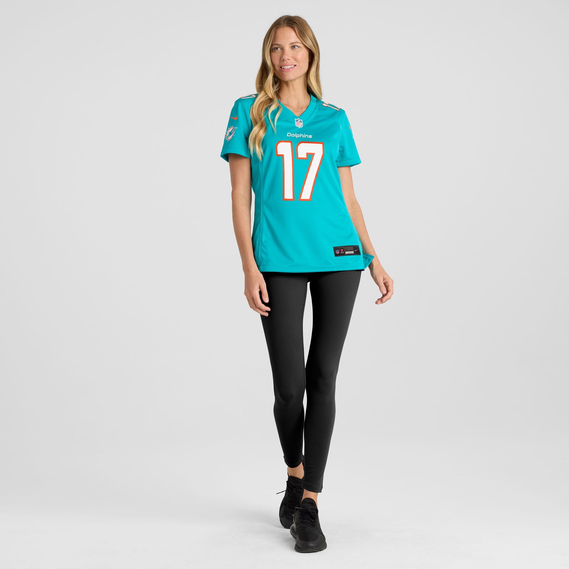 Jaylen Waddle Miami Dolphins Nike Women's Game Player Jersey - Aqua