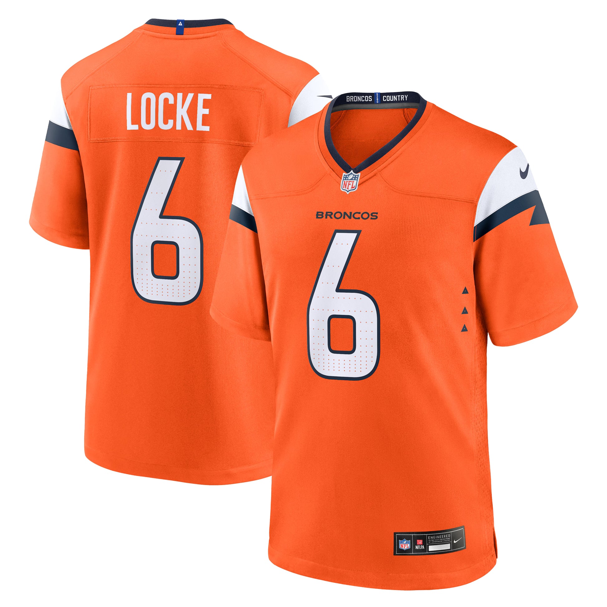 P.J. Locke Denver Broncos Nike Team Game Jersey -  Orange