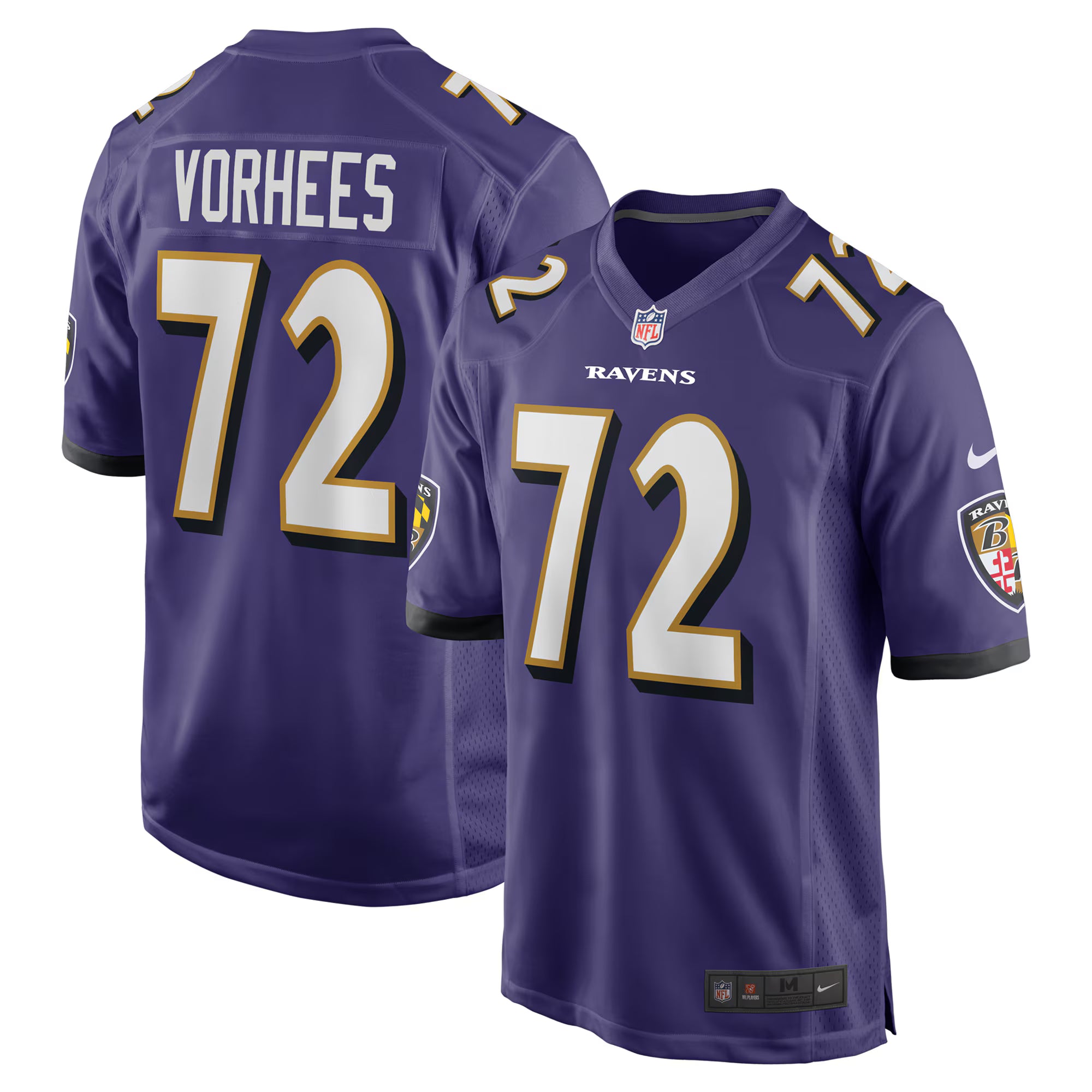 Andrew Vorhees Baltimore Ravens Nike Team Game Jersey -  Purple