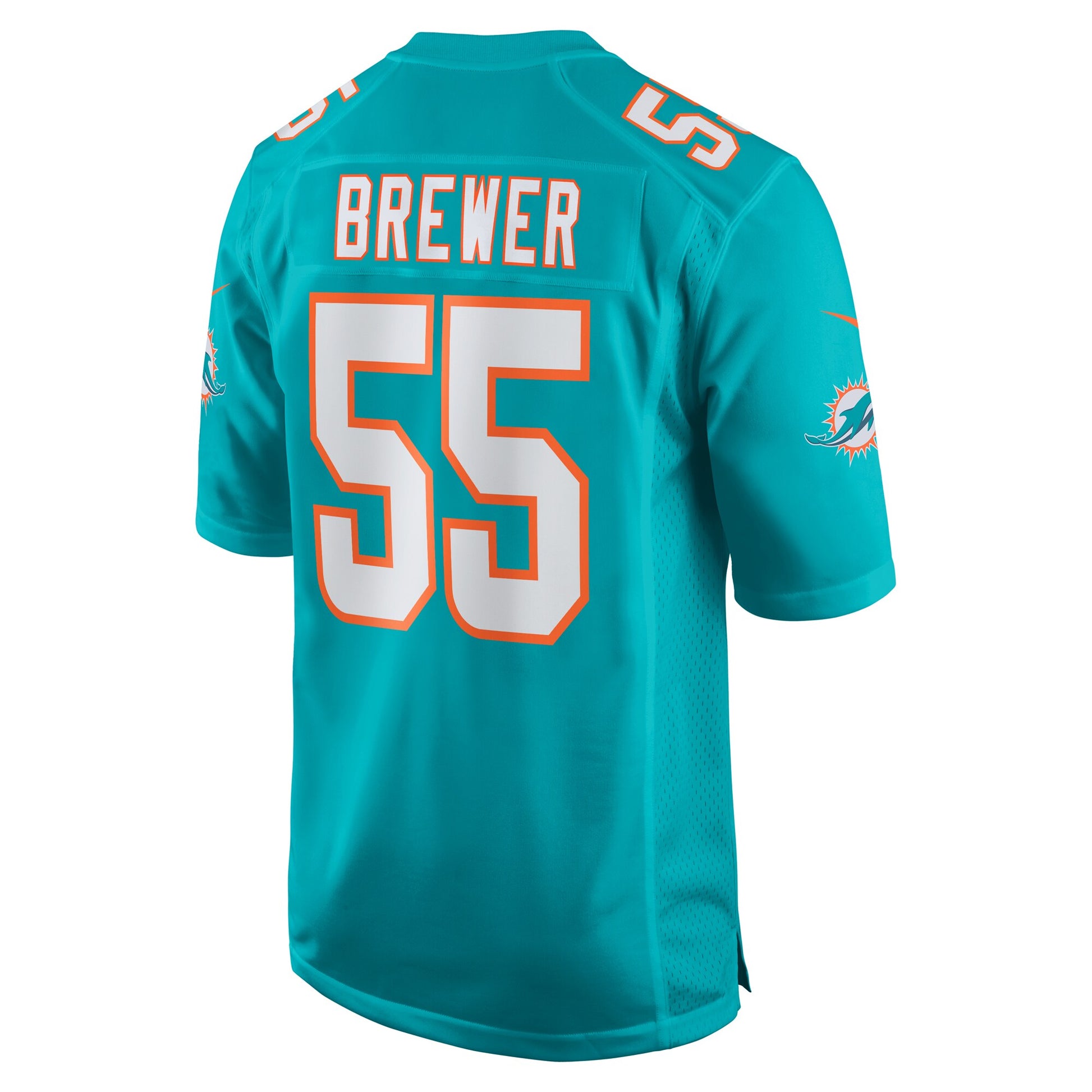 Aaron Brewer Miami Dolphins Nike  Game Jersey -  Aqua