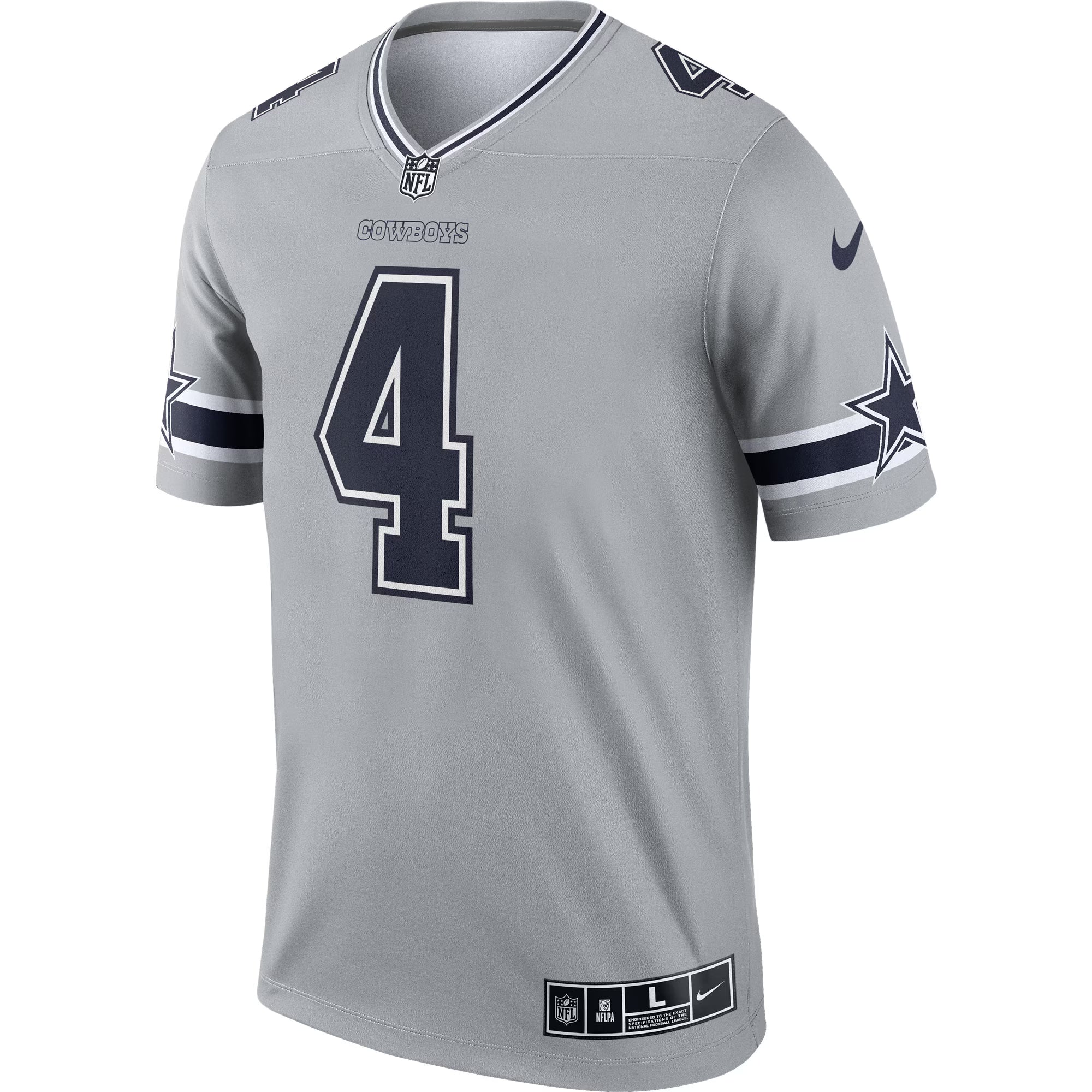 Dak Prescott Dallas Cowboys Nike Inverted Legend Player Performance Top -  Gray