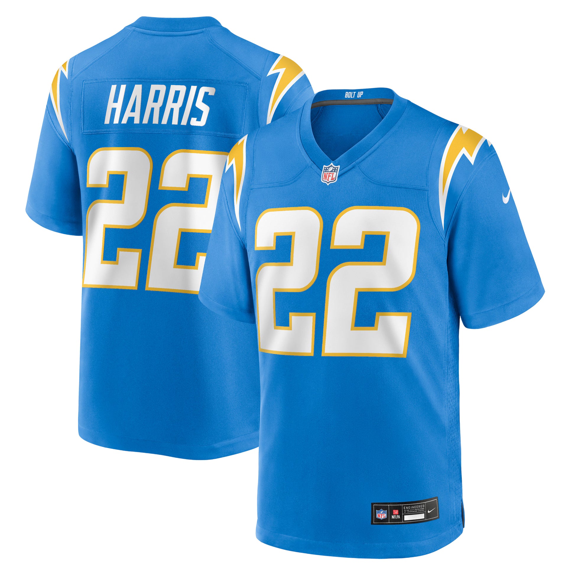 Najee Harris Los Angeles Chargers Nike Game Player Jersey - Powder Blue