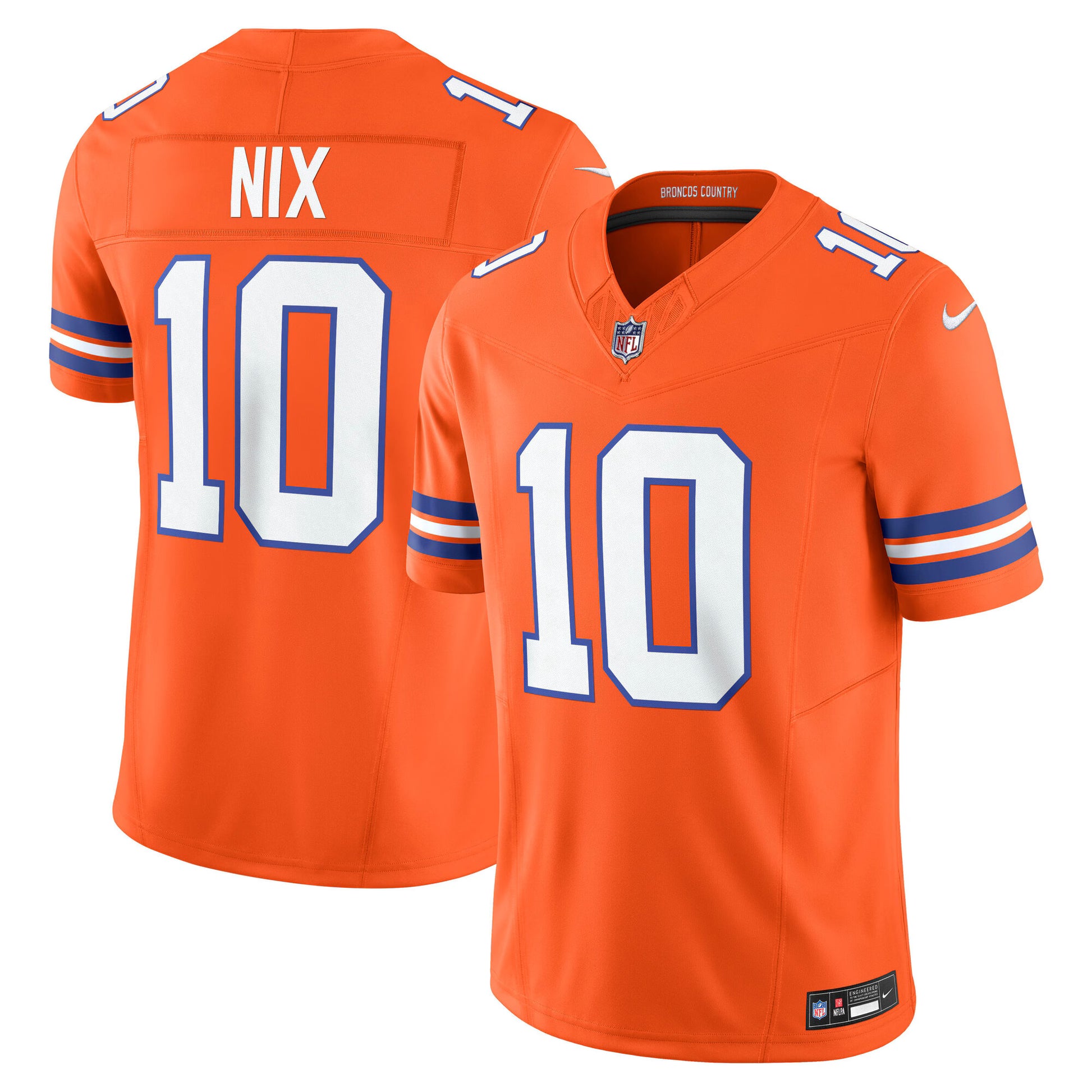 Bo Nix Denver Broncos Nike Vapor F.U.S.E. Limited Jersey - Orange