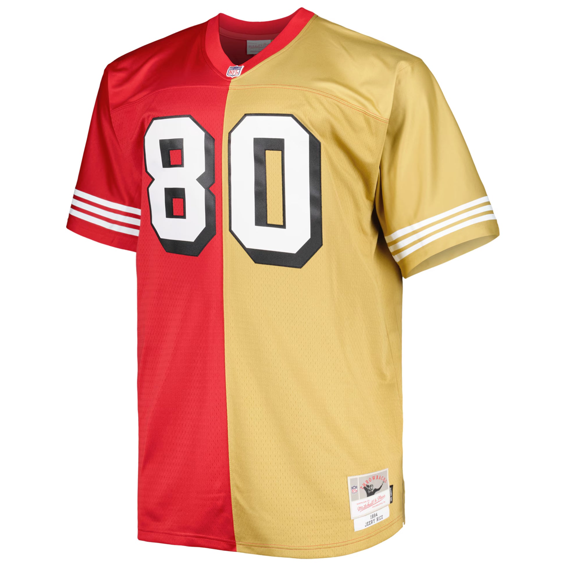 Jerry Rice San Francisco 49ers Mitchell &amp; Ness Big &amp; Tall Split Legacy Retired Player Replica Jersey - Scarlet/Gold