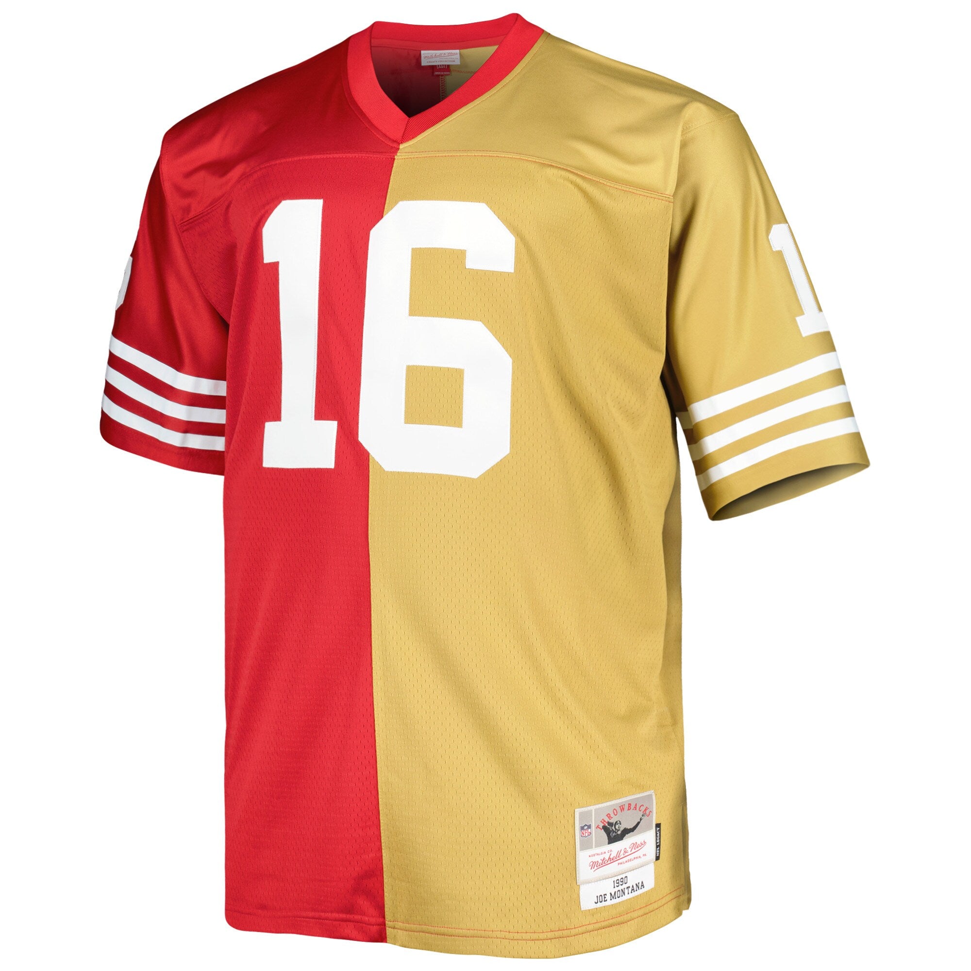 Joe Montana San Francisco 49ers Mitchell &amp; Ness Big &amp; Tall Split Legacy Retired Player Replica Jersey - Scarlet/Gold