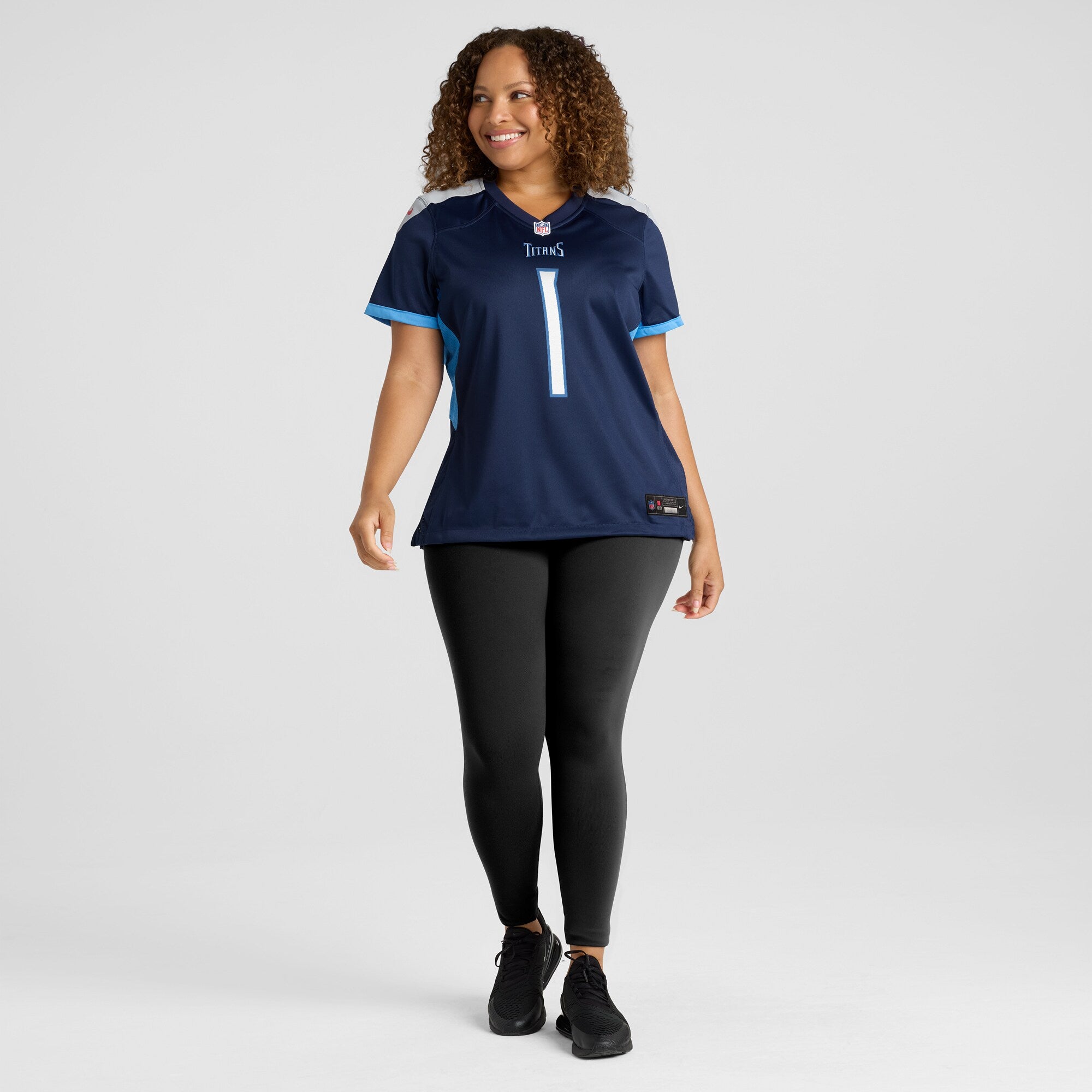 Number 1 Bride Tennessee Titans Nike Women's Game Jersey - Navy