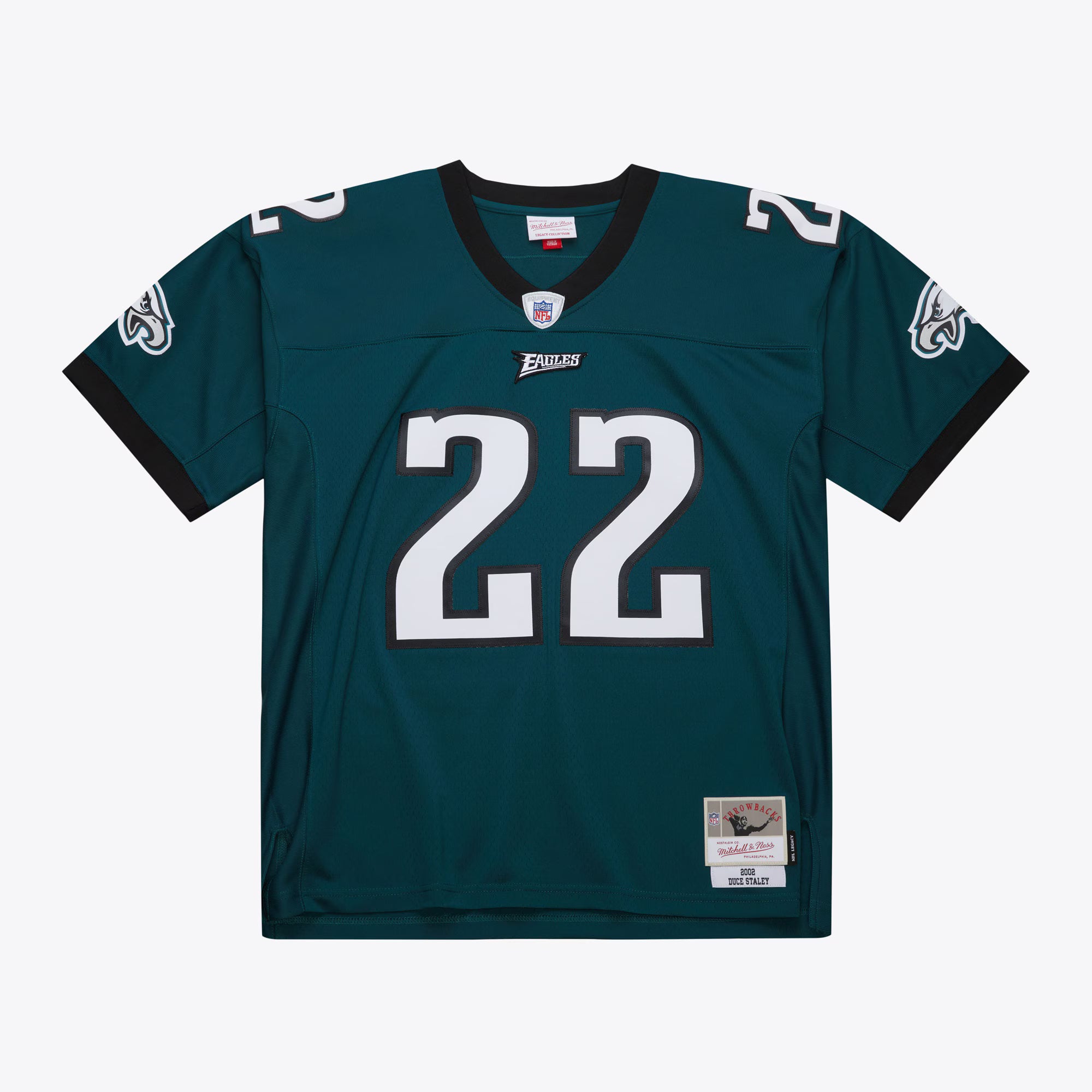 Duce Staley Philadelphia Eagles Mitchell &amp; Ness 2002 Legacy Replica Jersey - Midnight Green