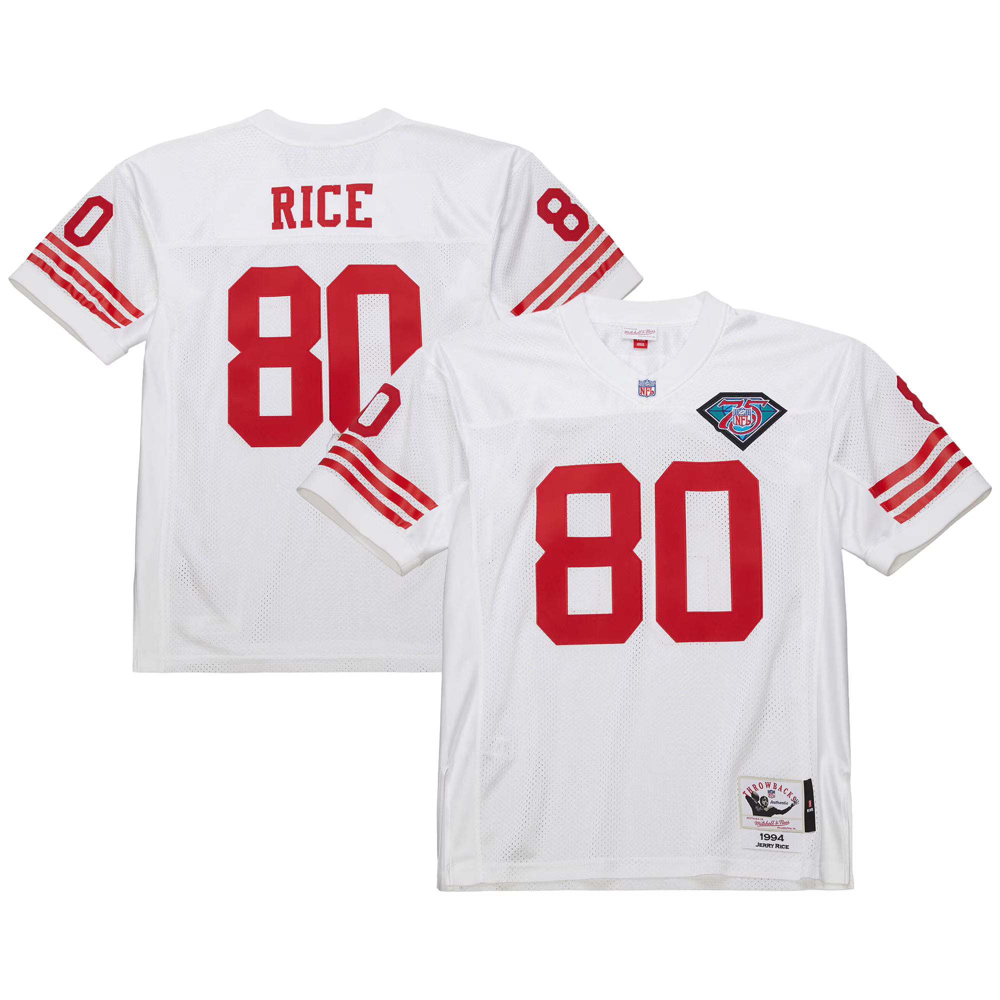 Jerry Rice San Francisco 49ers 1994 Mitchell &amp; Ness Authentic Throwback Retired Player Jersey - White