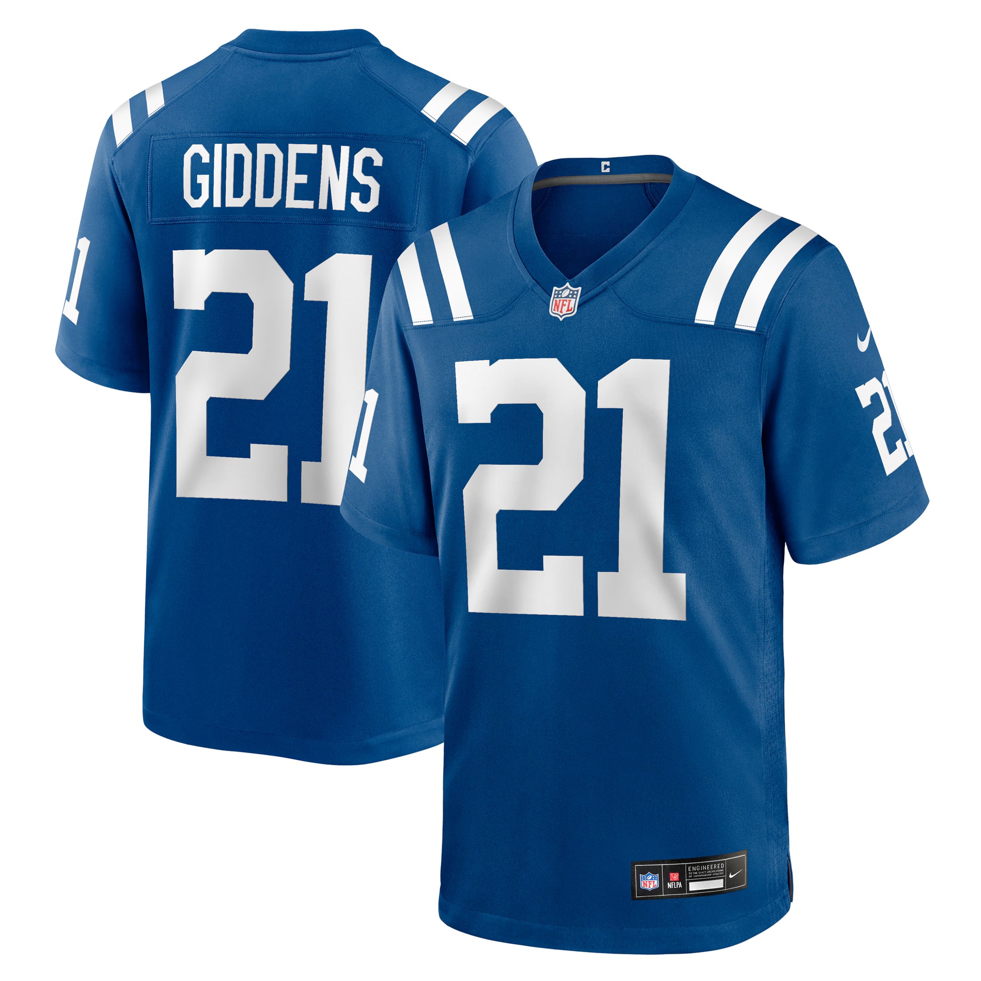 DJ Giddens Indianapolis Colts Nike Team Game Jersey -  Royal
