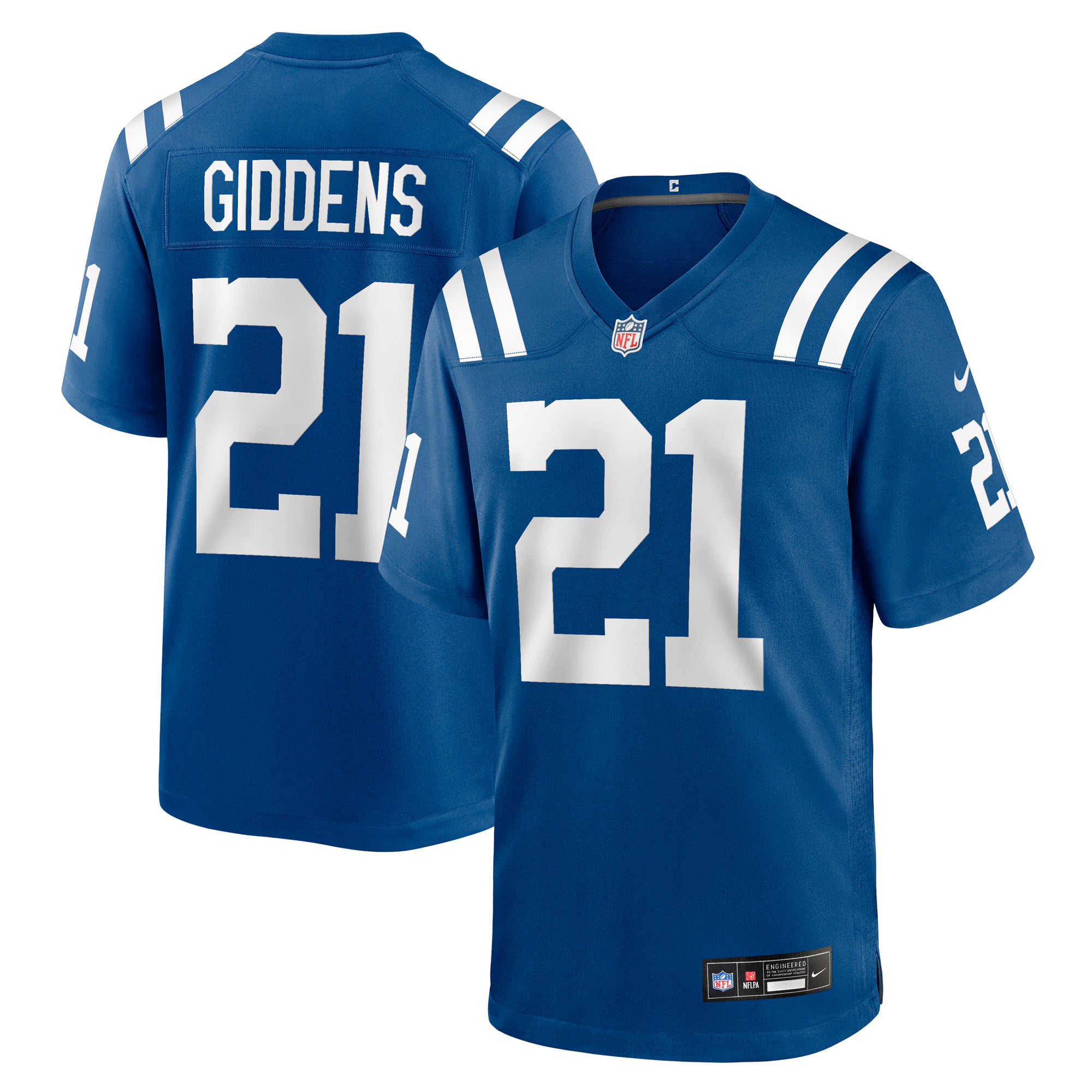 DJ Giddens Indianapolis Colts Nike Team Game Jersey -  Royal