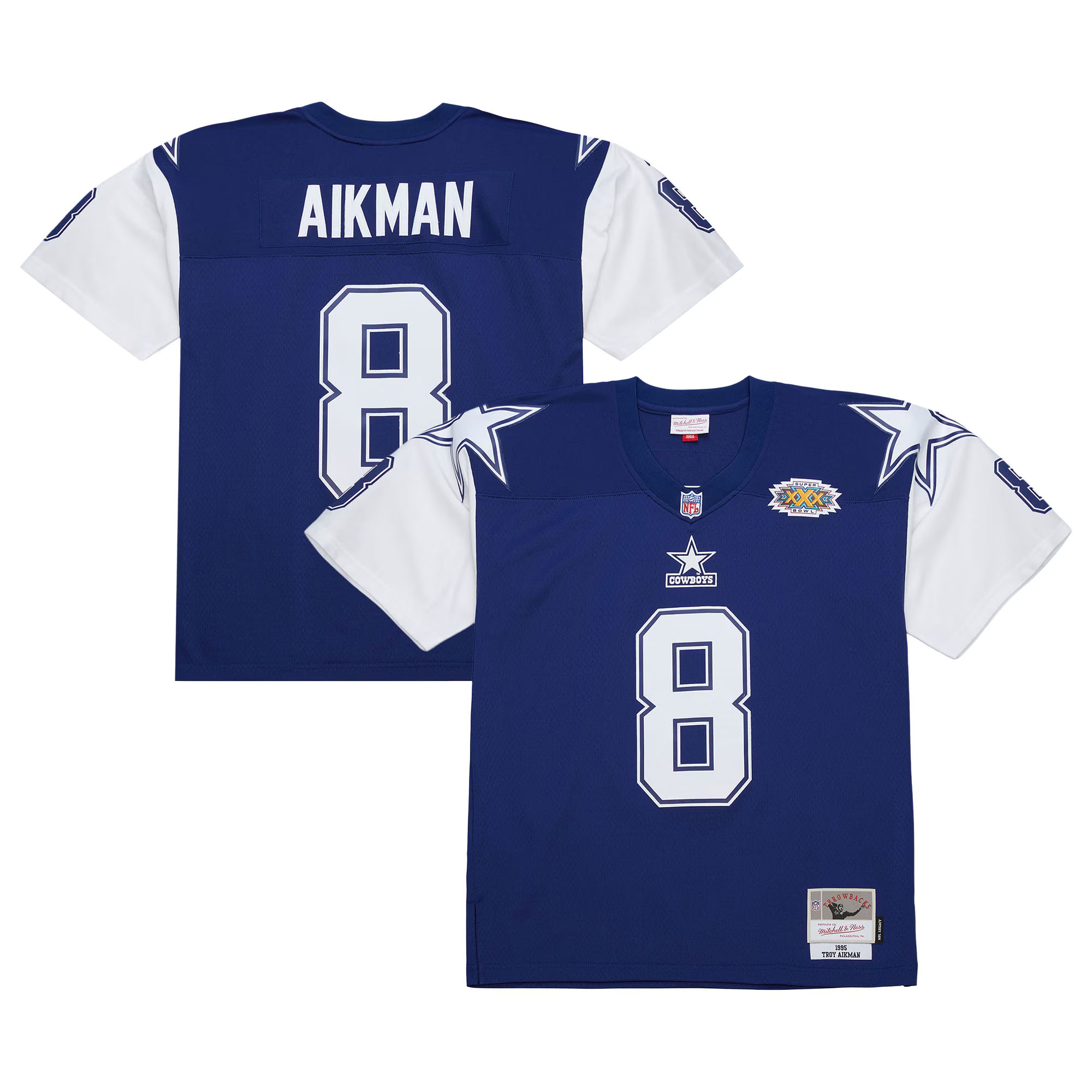 Troy Aikman Dallas Cowboys Mitchell &amp; Ness 1995 Legacy Replica Jersey - Navy