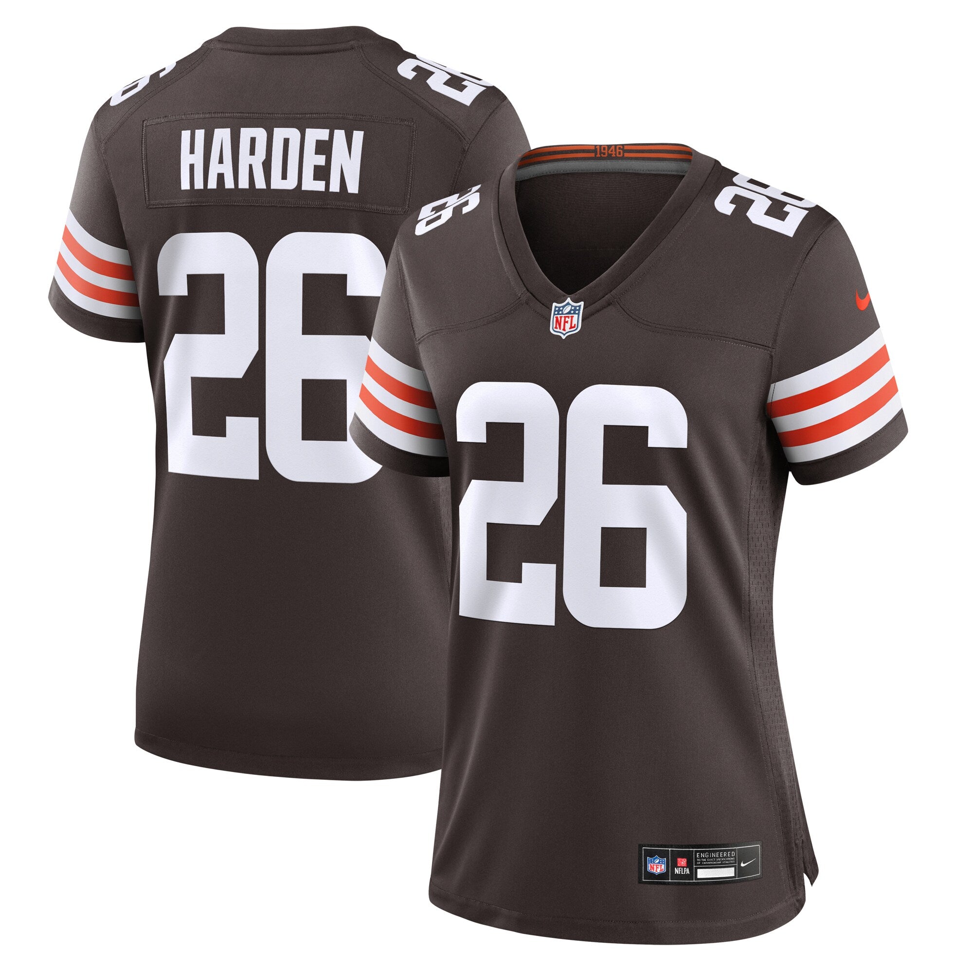 Myles Harden Cleveland Browns Nike Women's  Game Jersey -  Brown