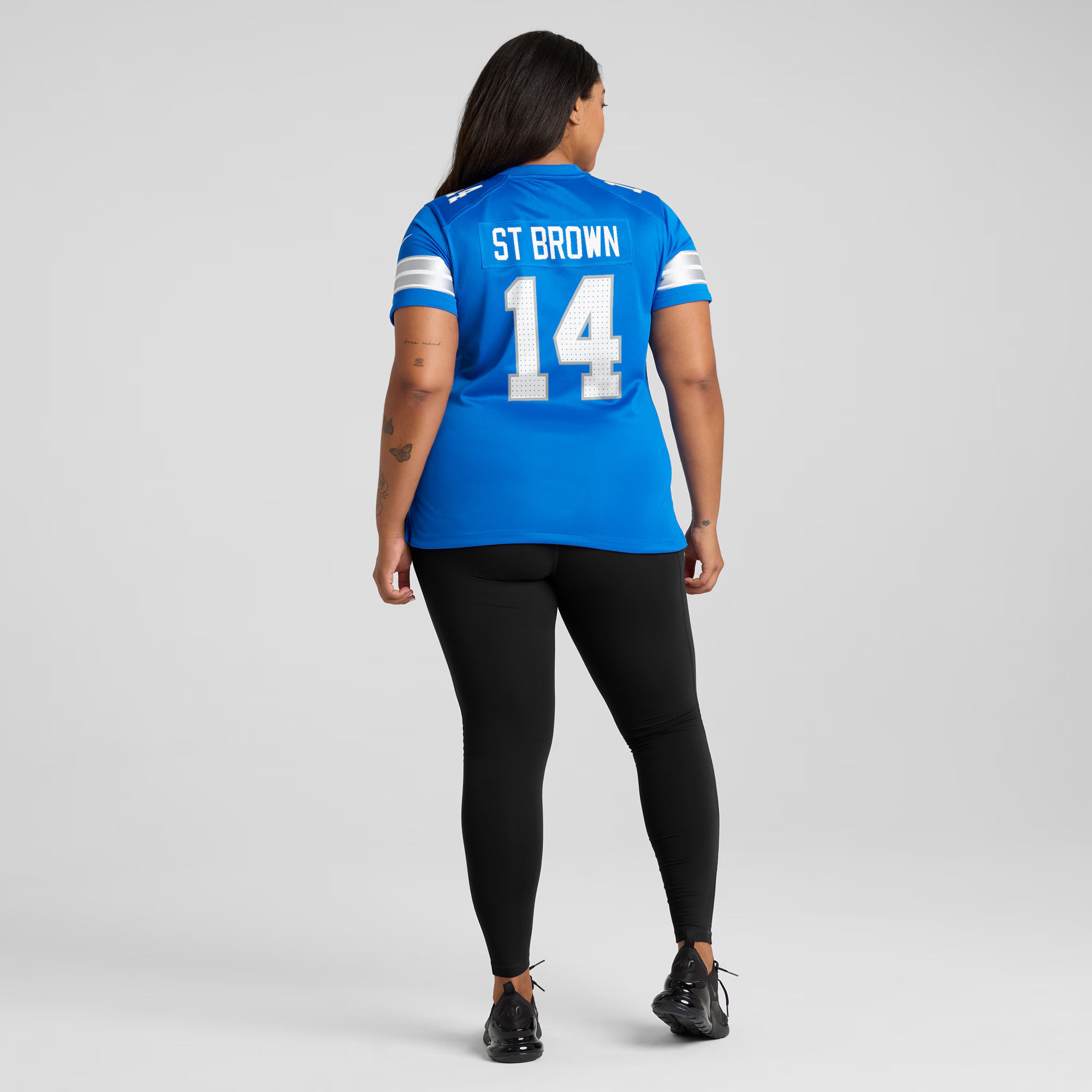 Amon-Ra St. Brown Detroit Lions Nike Women's Team Game Jersey - Blue