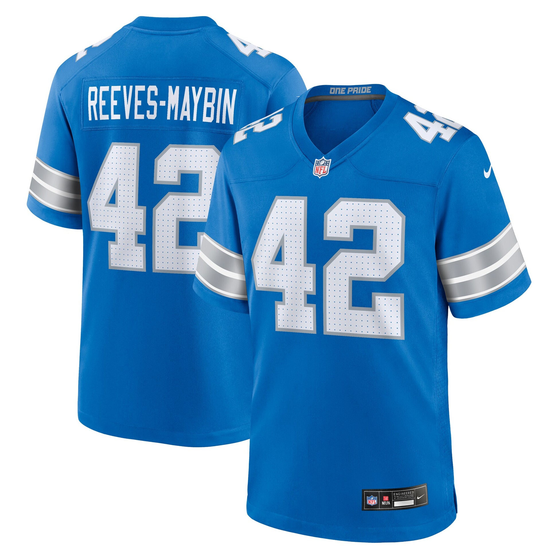 Jalen Reeves-Maybin Detroit Lions Nike Team Game Jersey -  Blue